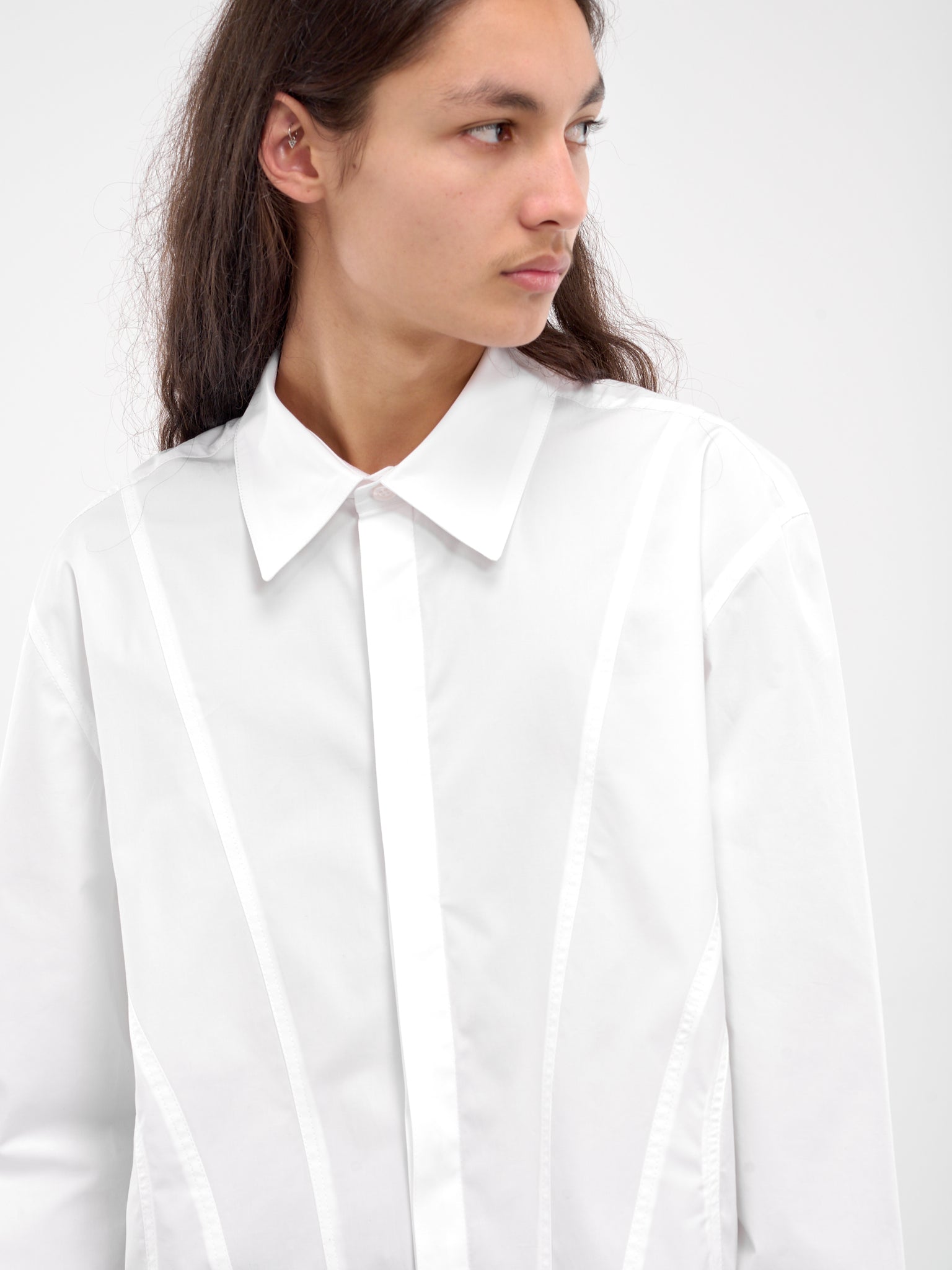 Corset Cut-Out Shirt (0557-T706-WHITE)