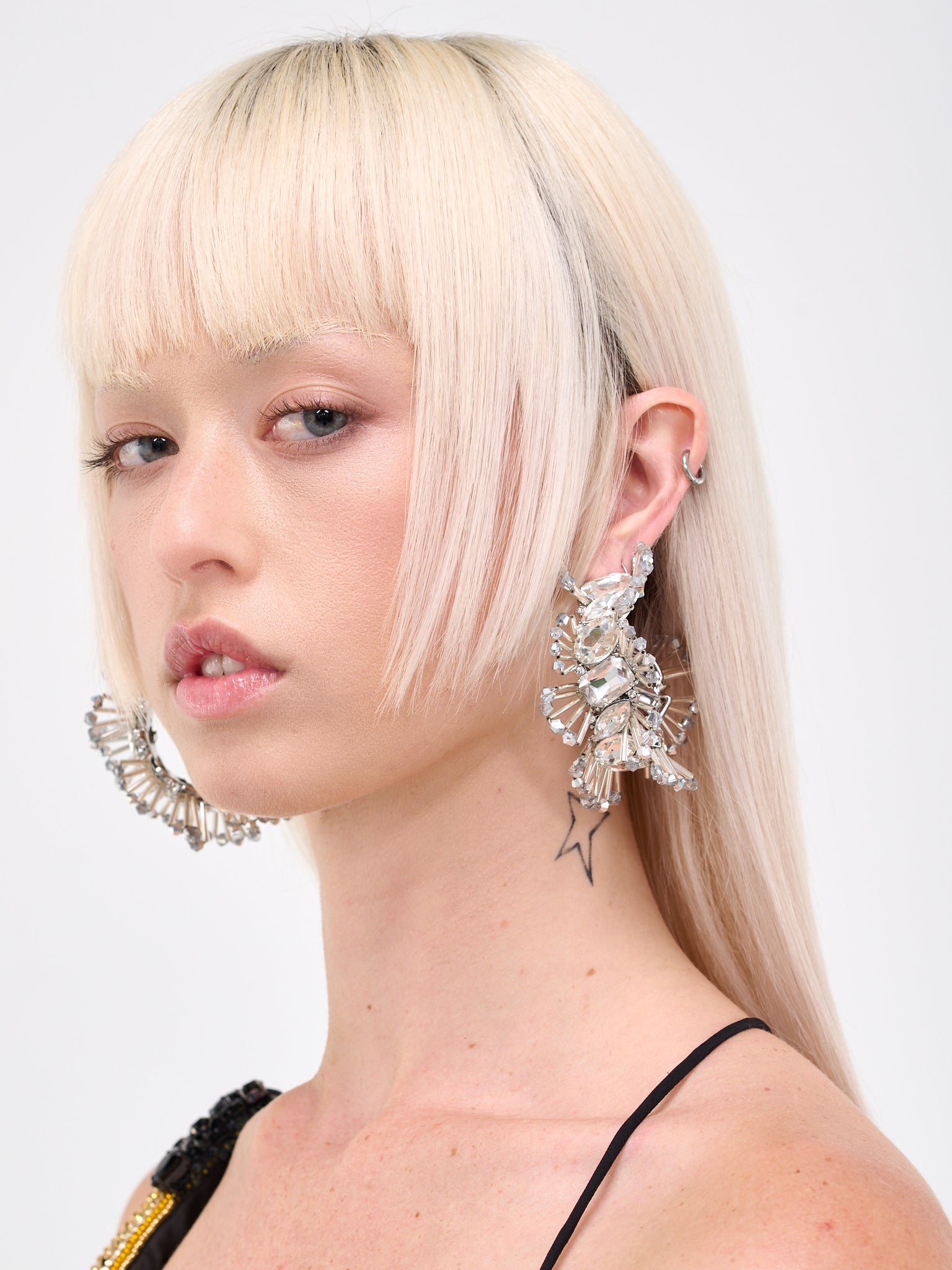 AREA STUDIO Crystal Hoop Earrings | H.Lorenzo