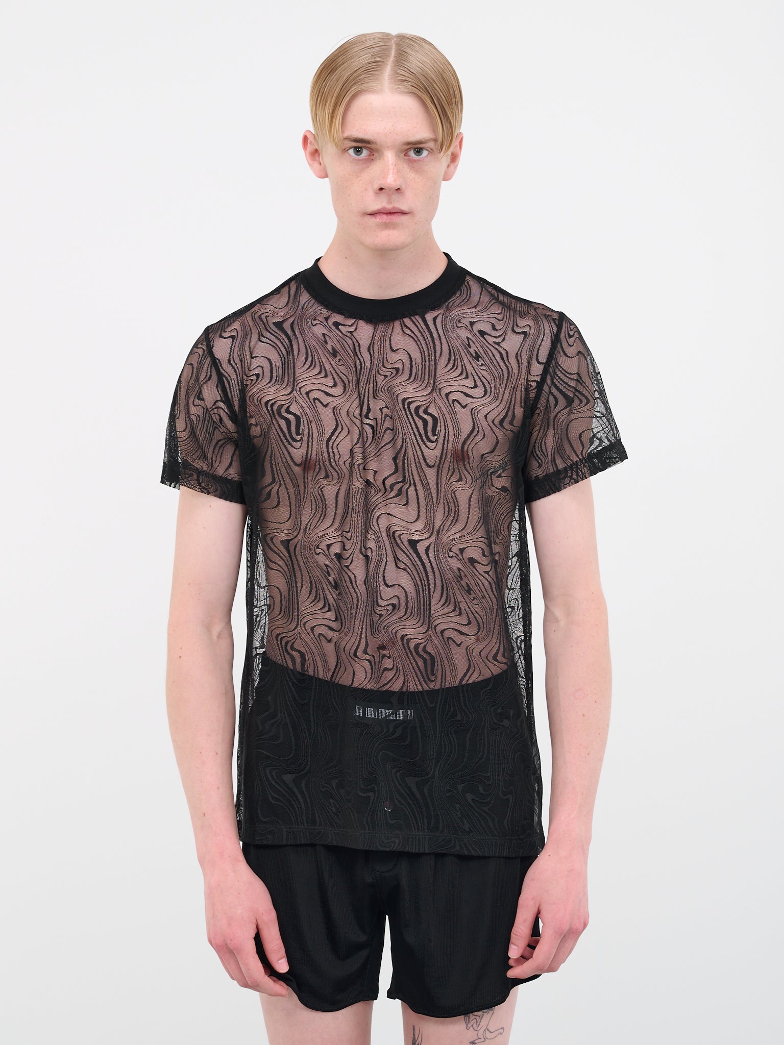 Marble Lace T-Shirt (0644-T305-BLACK)