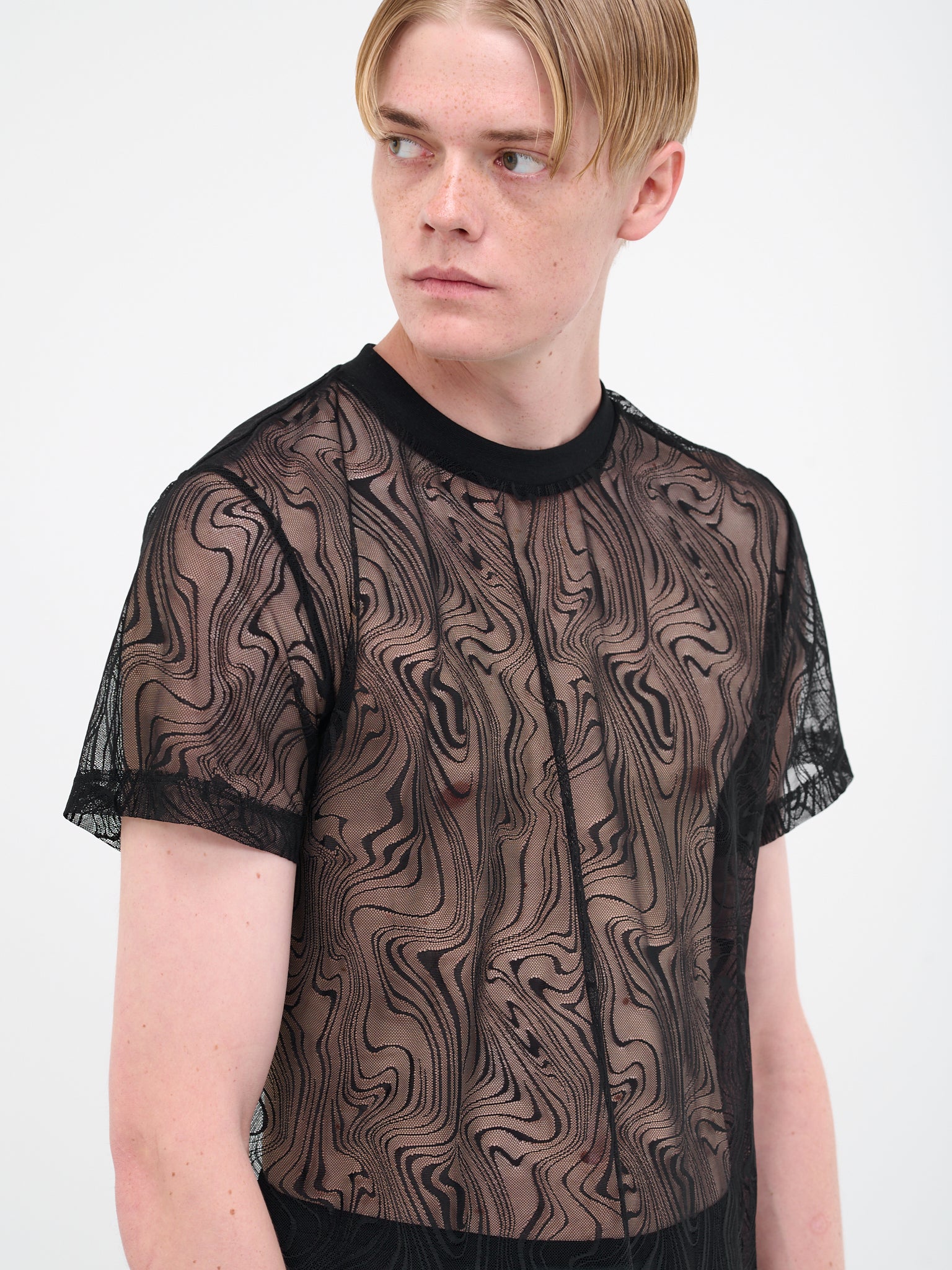 Marble Lace T-Shirt (0644-T305-BLACK)