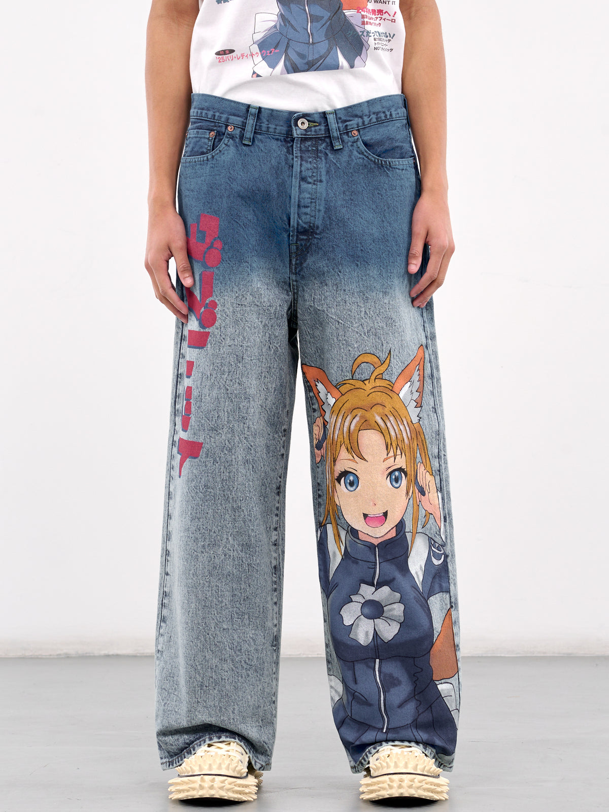 Hand-Painted Denim Jeans (06PT296-BLUE)