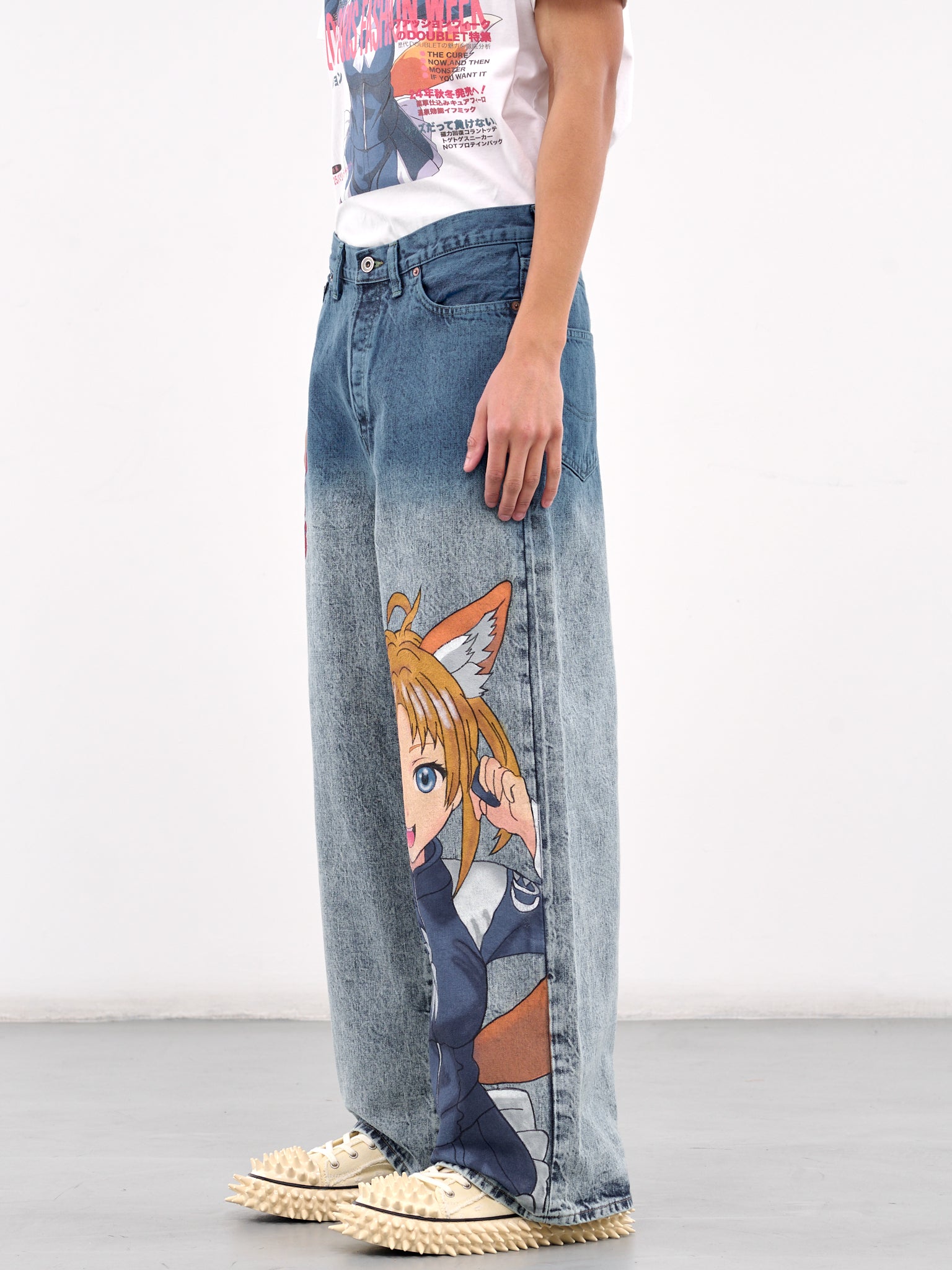 Hand-Painted Denim Jeans (06PT296-BLUE)