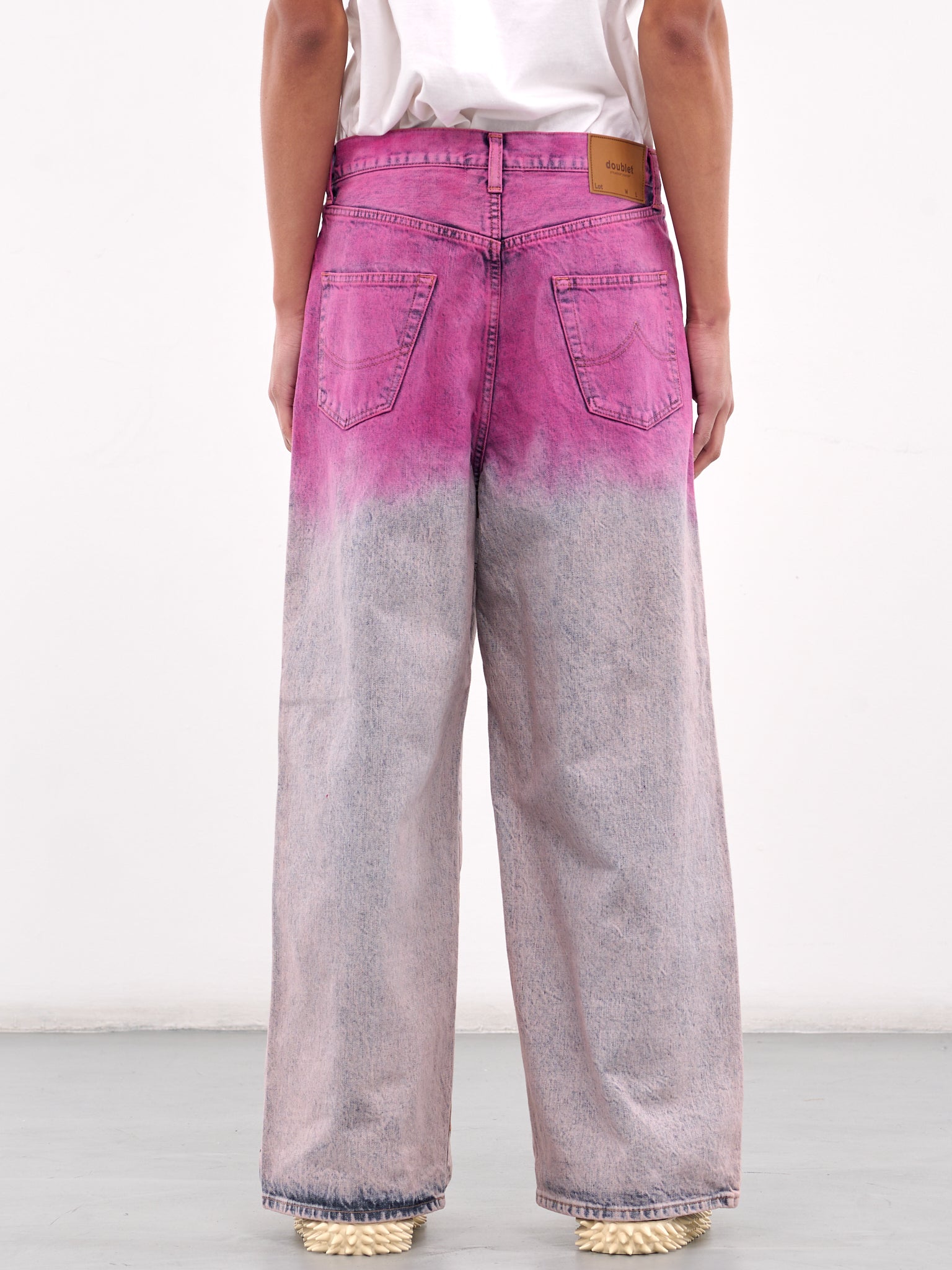 Hand-Painted Anime Denim Jeans (06PT296-PINK)