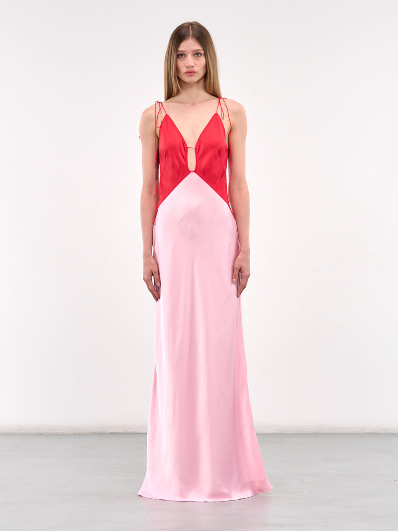 Terrin Maxi Dress (08-RED-LIGHT-PINK)