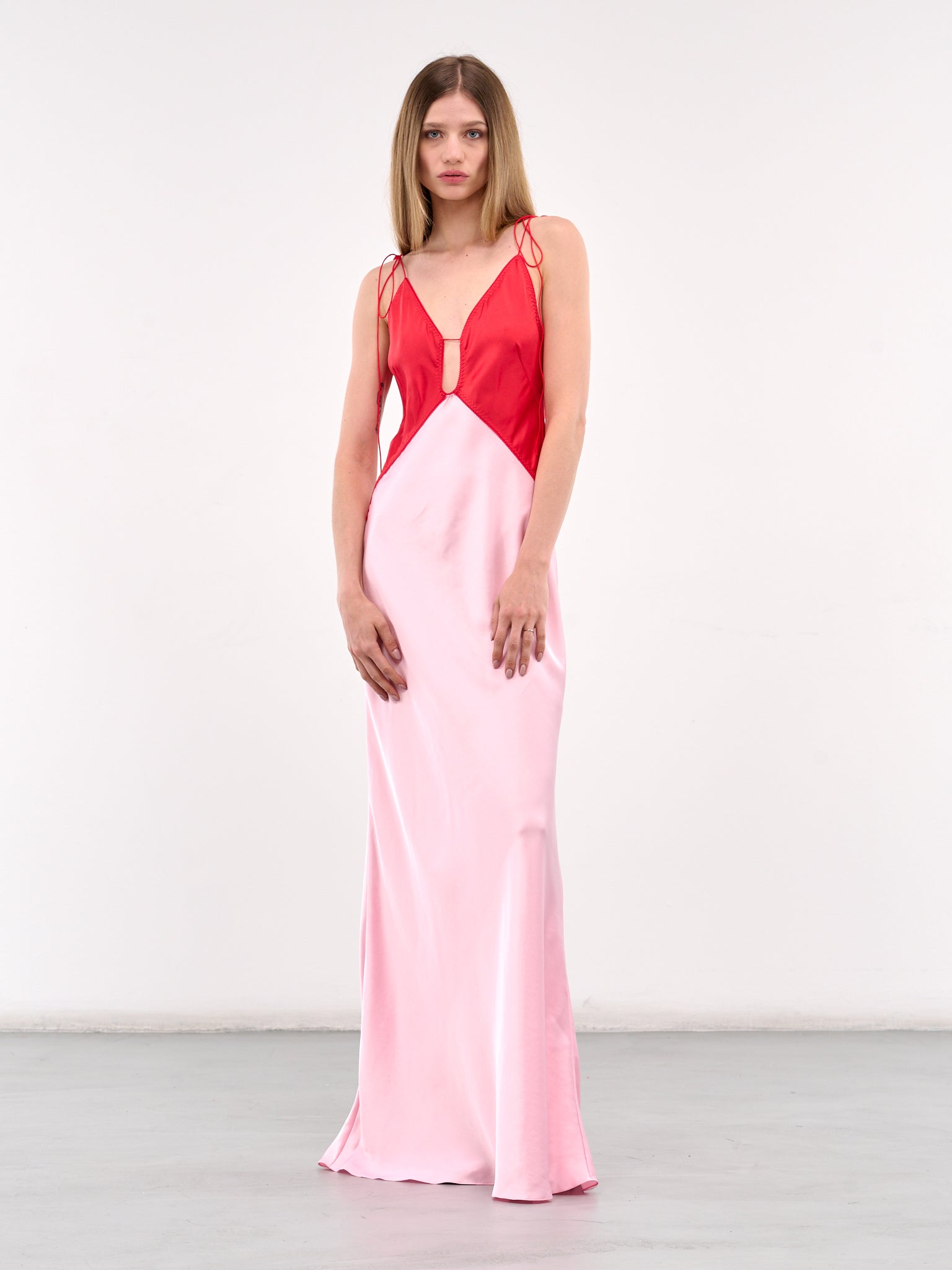 Terrin Maxi Dress (08-RED-LIGHT-PINK)