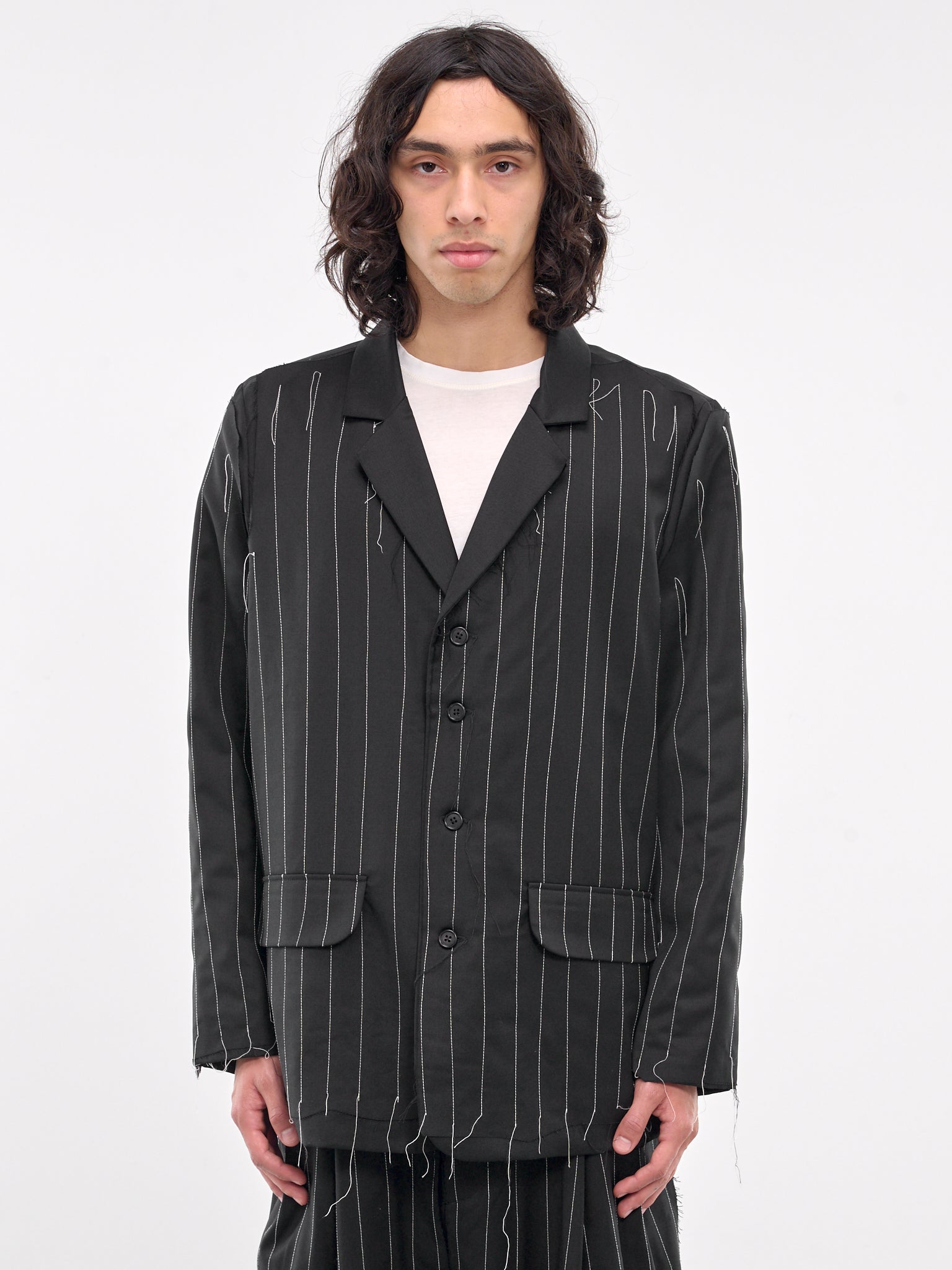 Quilted Suit Jacket (09-03-01-BLACK)