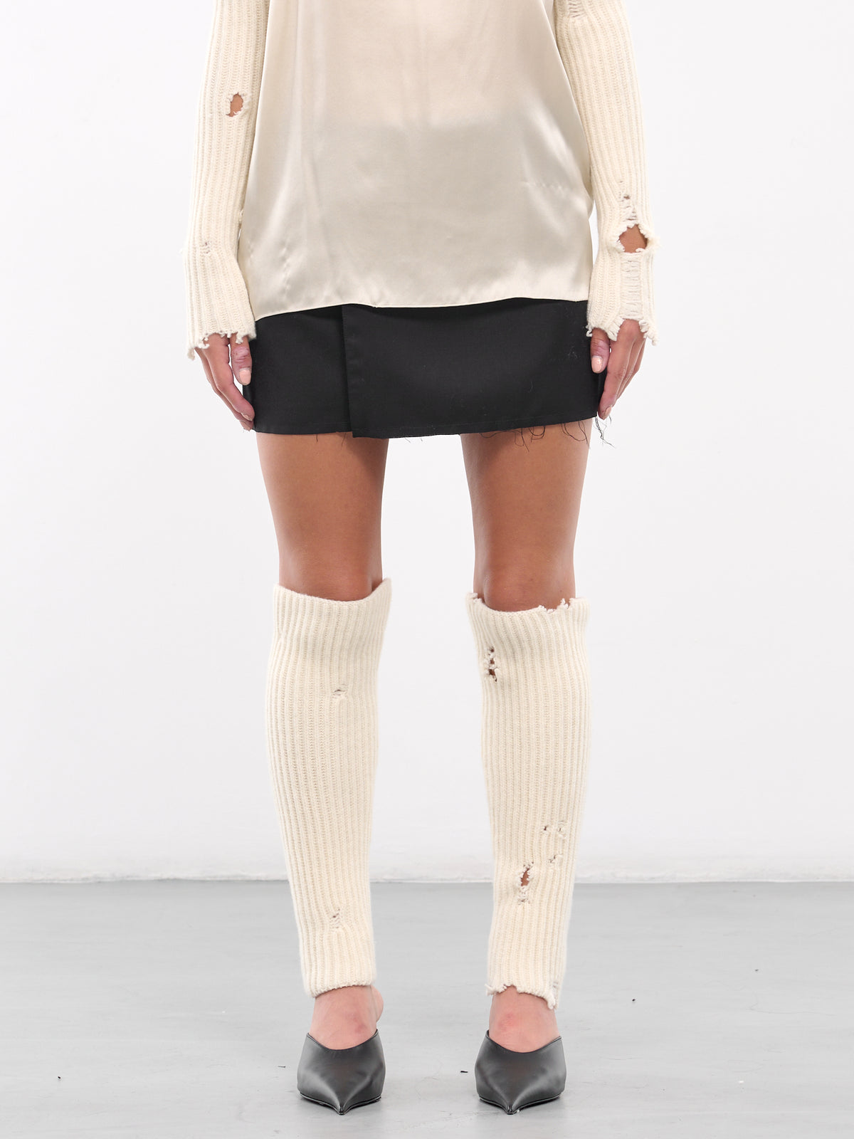 Selin Leg Warmers (B0012363-KN048-IVORY)