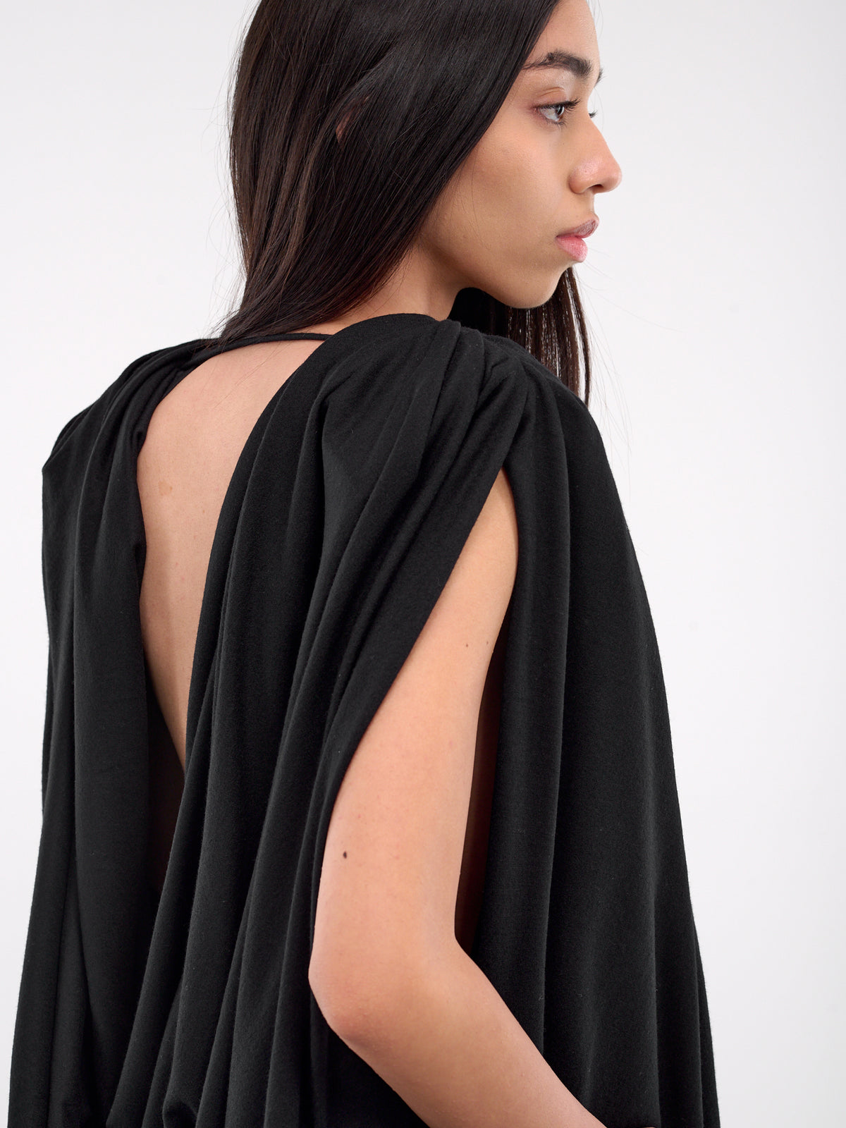 Wool Draped Tunic (09SH02BK-BLACK)