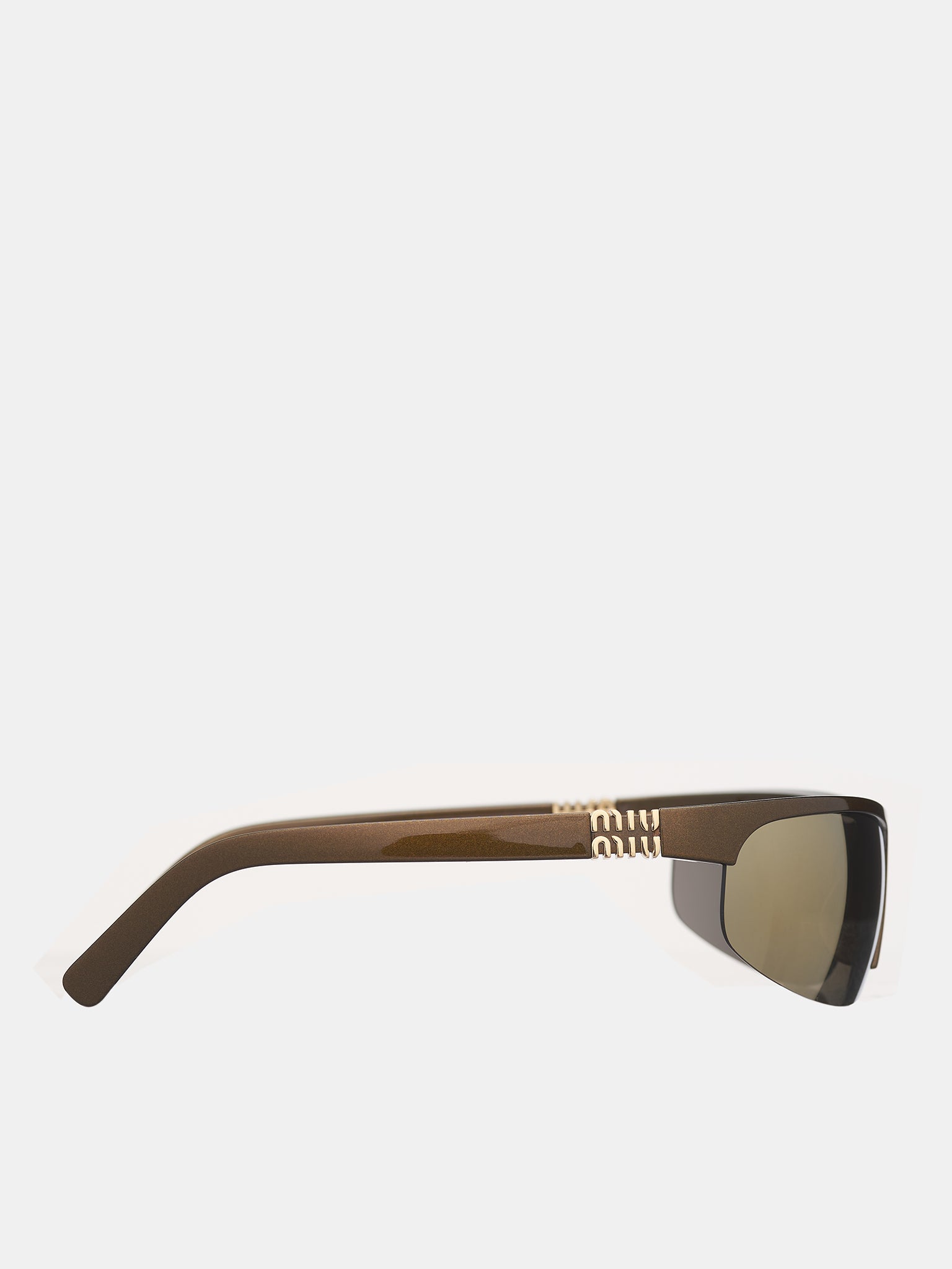 A02S Sunglasses (0MU-A02S-RUST-BROWN-MIRROR-GOL)