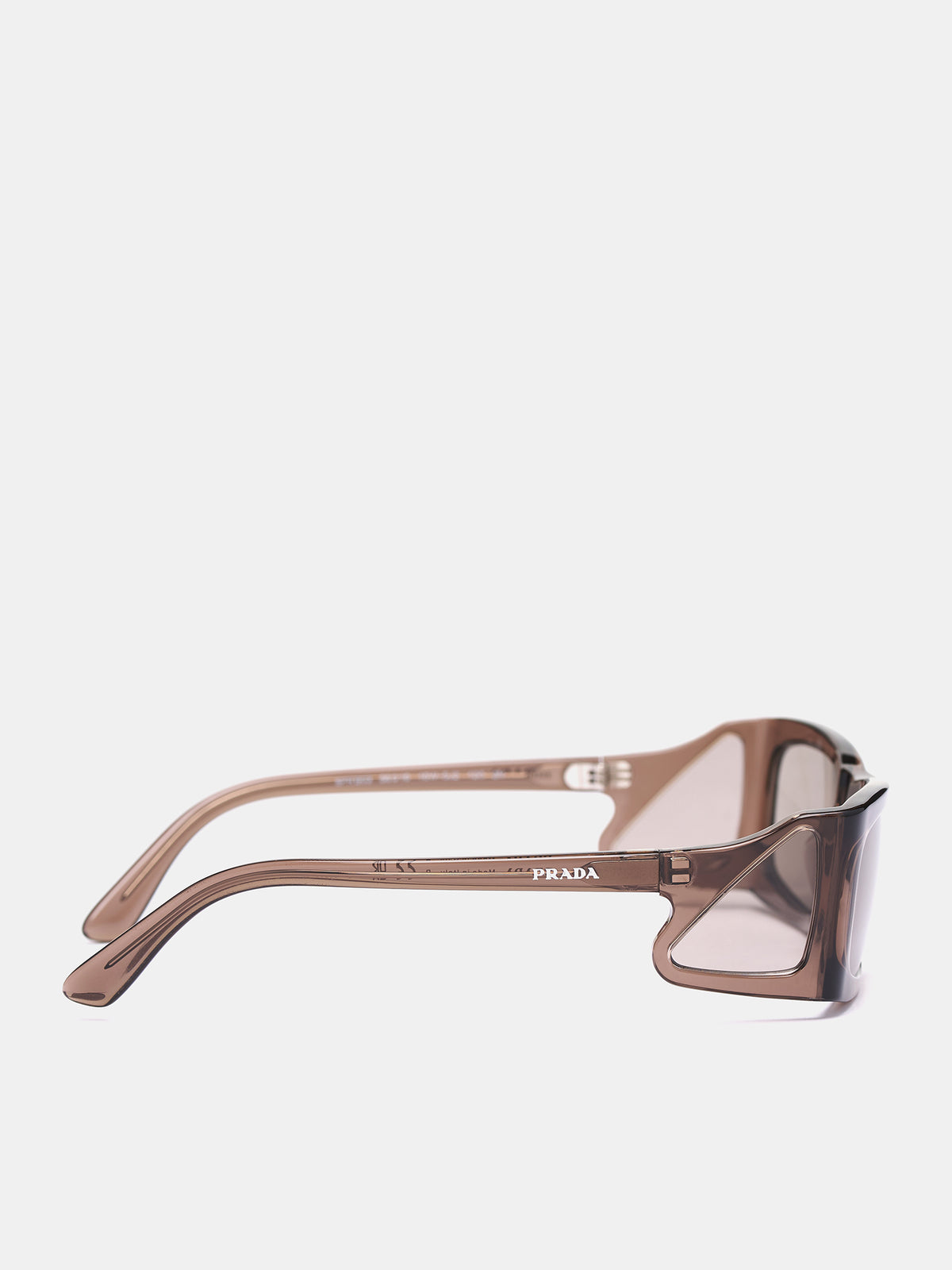 B03S Rectangular Sunglasses (0PR-B03S-TRANSPARENT-LIGHT-BRO)