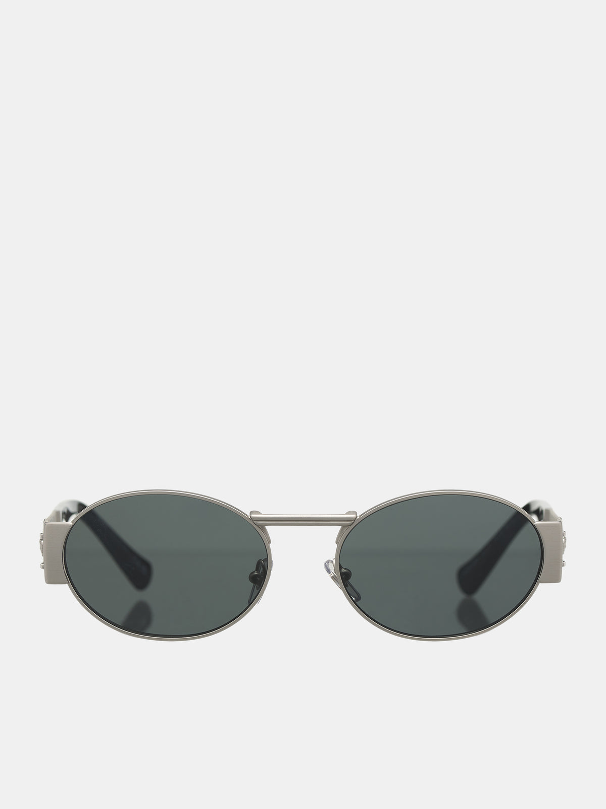 Oval Medusa Sunglasses (0VE2264-SILVER-DARK-GREY)