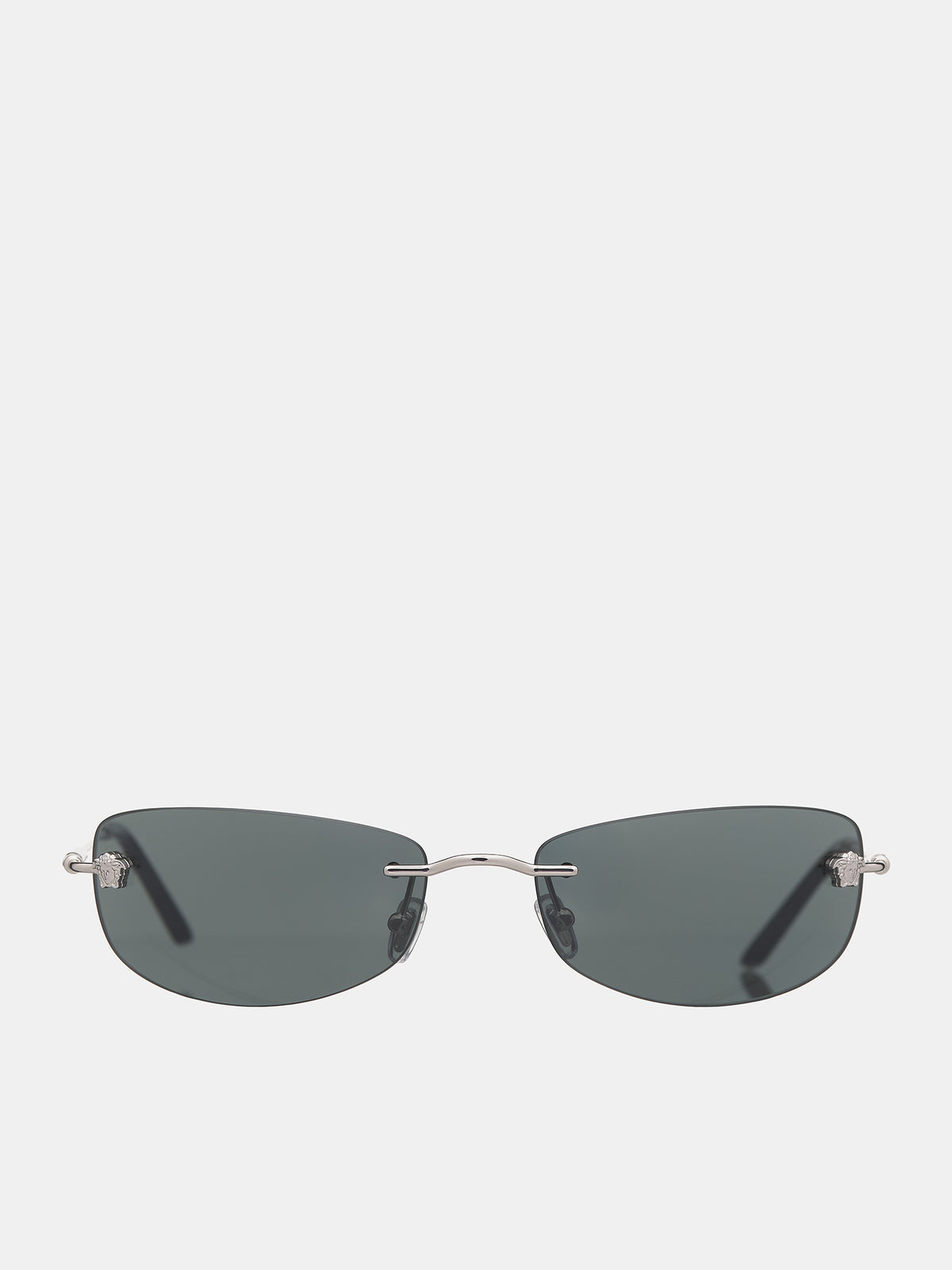 Rimless Sunglasses (0VE2279-SILVER-DARK-GREY)