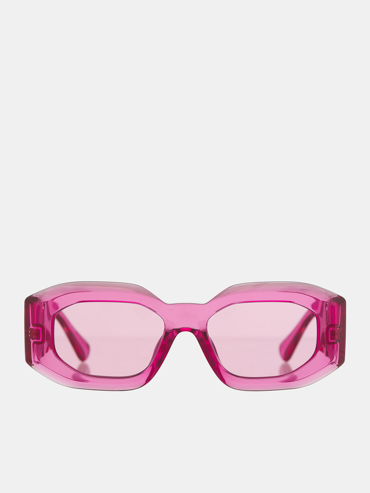 Transparent Rectangular Sunglasses (0VE4425U-PINK-TRANSPARENT)