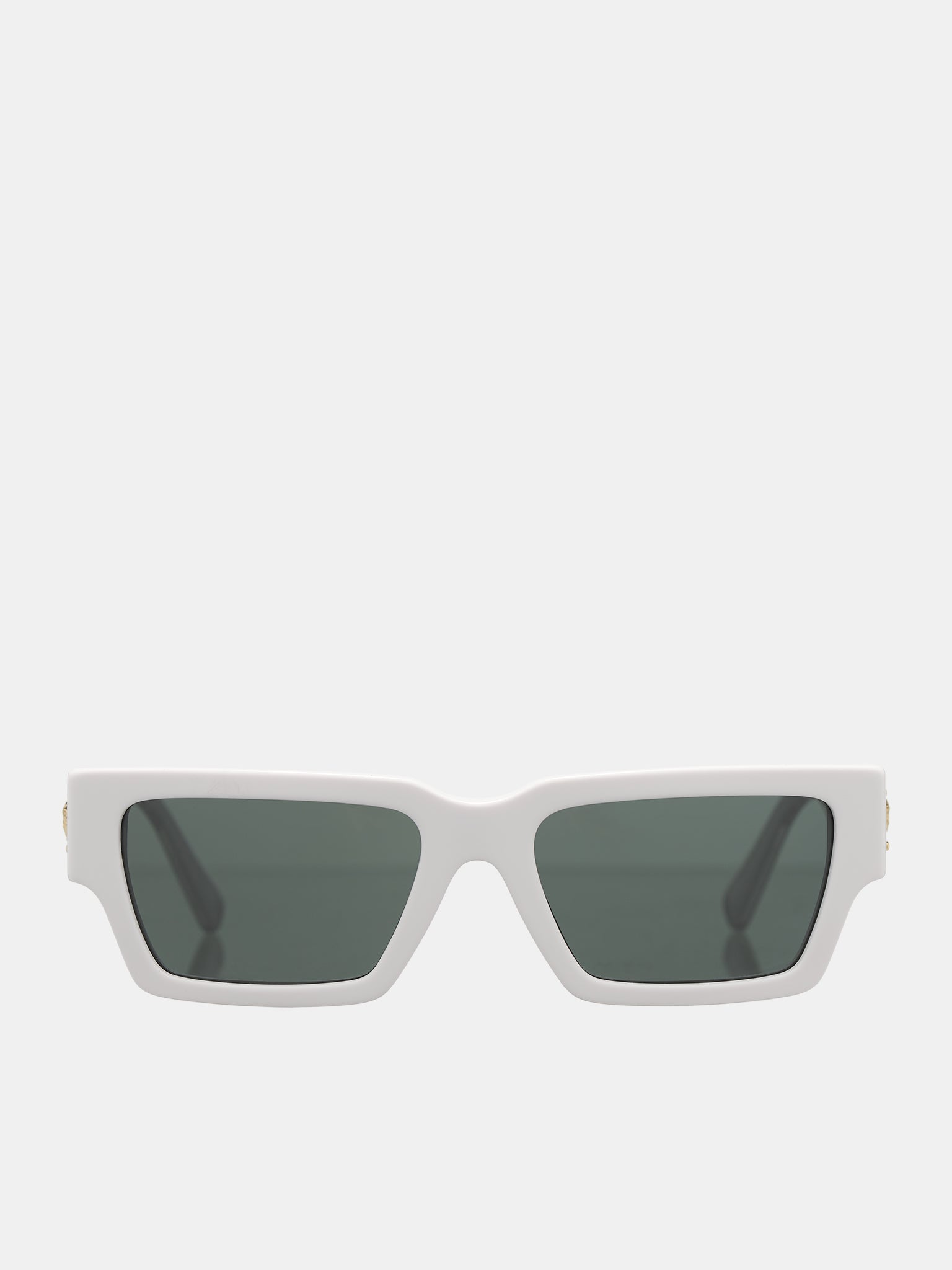 Rectangular Medusa Sunglasses (0VE4459-WHITE-DARK-GREY)