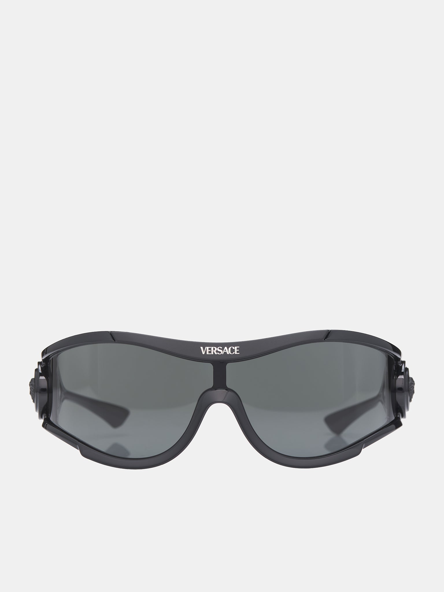 Medusa Shield Sunglasses (0VE4475-BLACK-DARK-GREY)