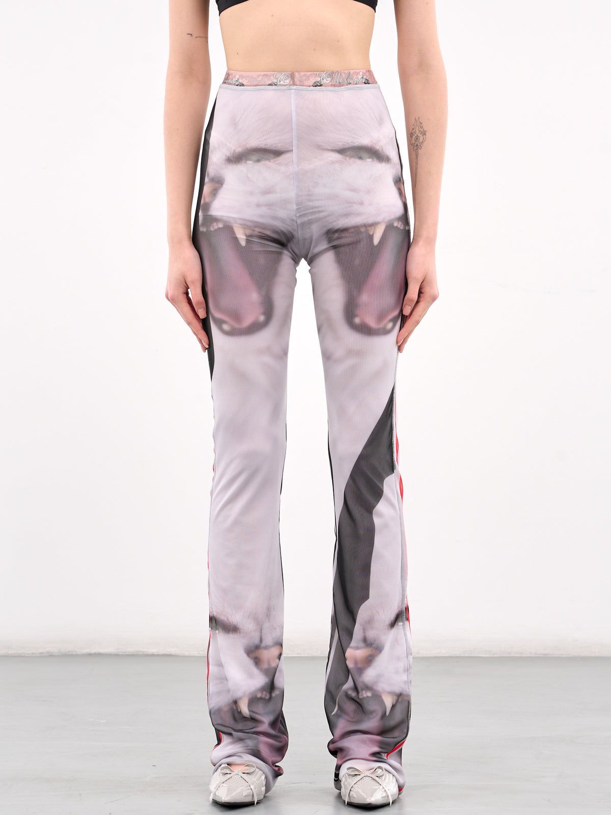 Printed Mesh Pants (10120050102-PRINT-WHITE)