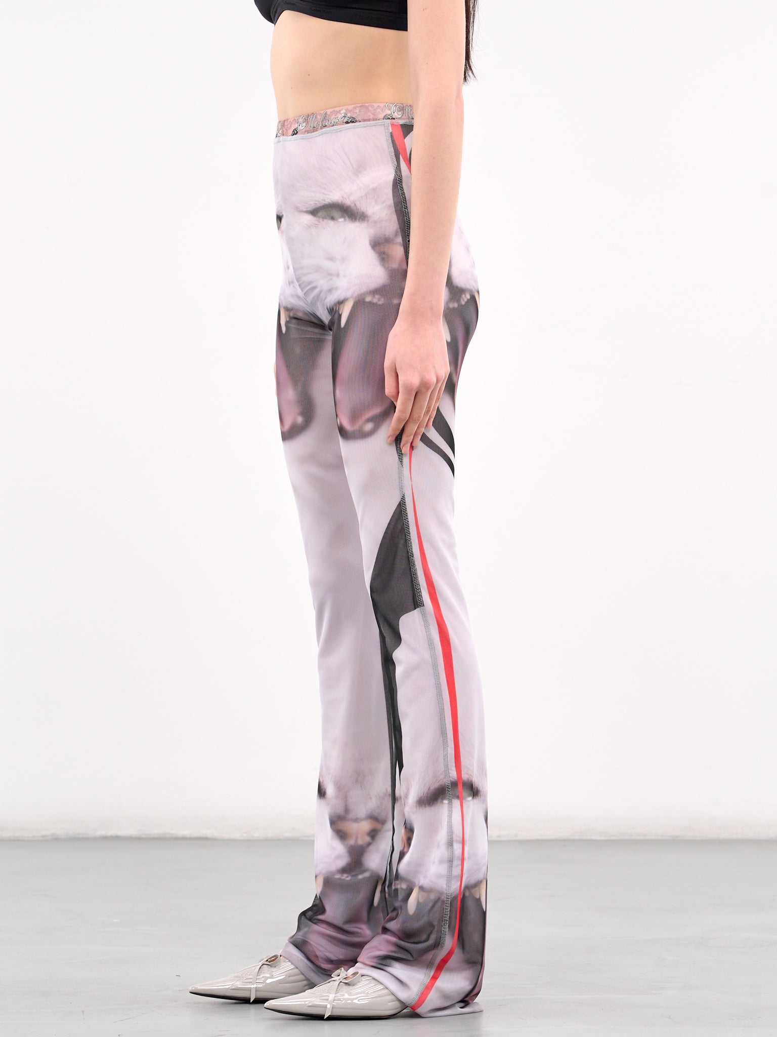 Printed Mesh Pants (10120050102-PRINT-WHITE)