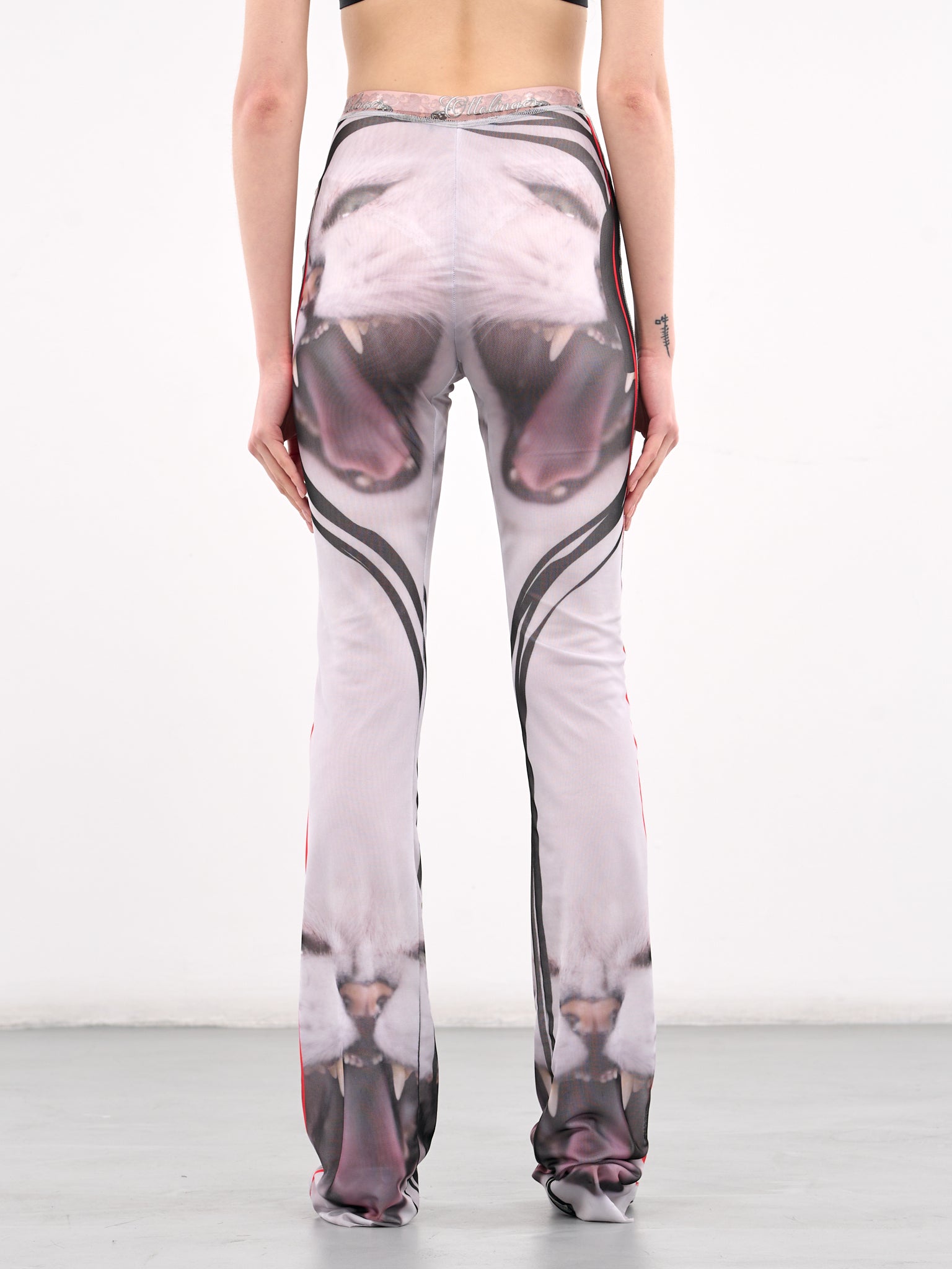 Printed Mesh Pants (10120050102-PRINT-WHITE)