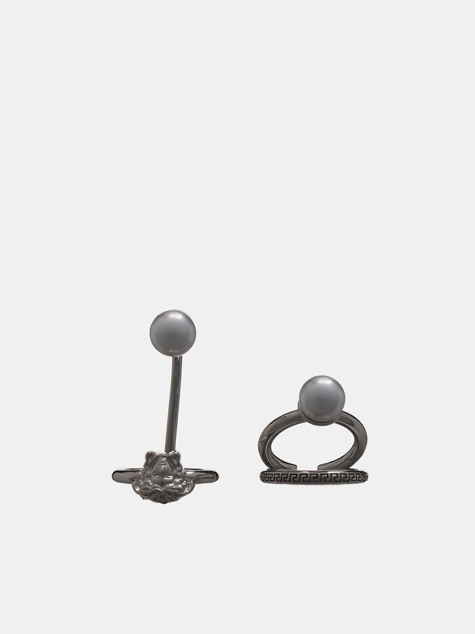 Medusa Pearl Fingertip Rings (1015155-PALLADIUM)