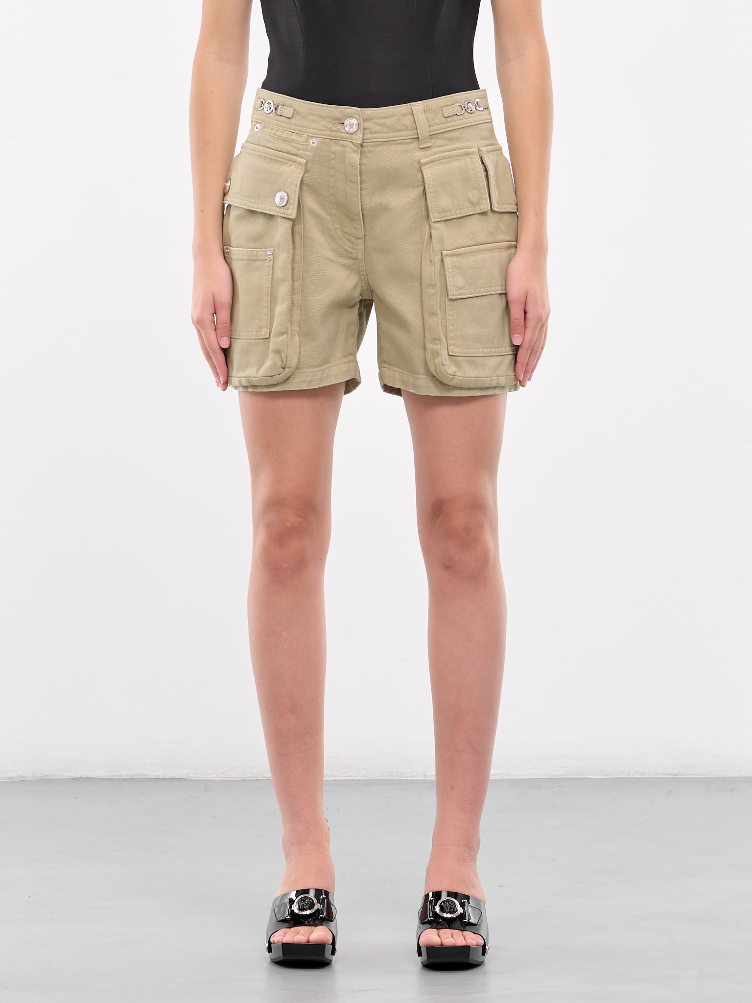 Cargo Denim Shorts (1015651-1A10427-1D770-TAUPE)