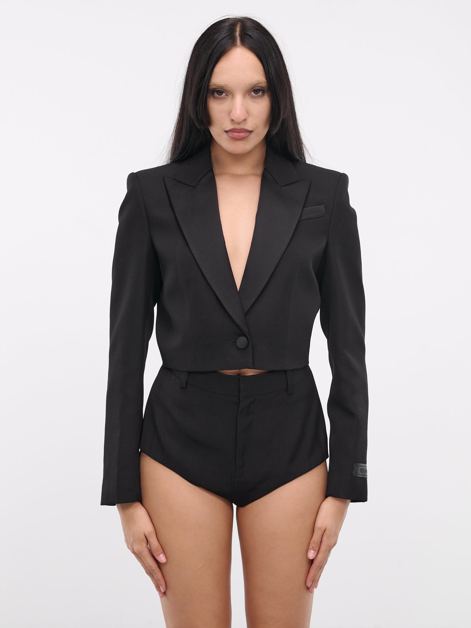 VERSACE Cropped Blazer | H. Lorenzo - front