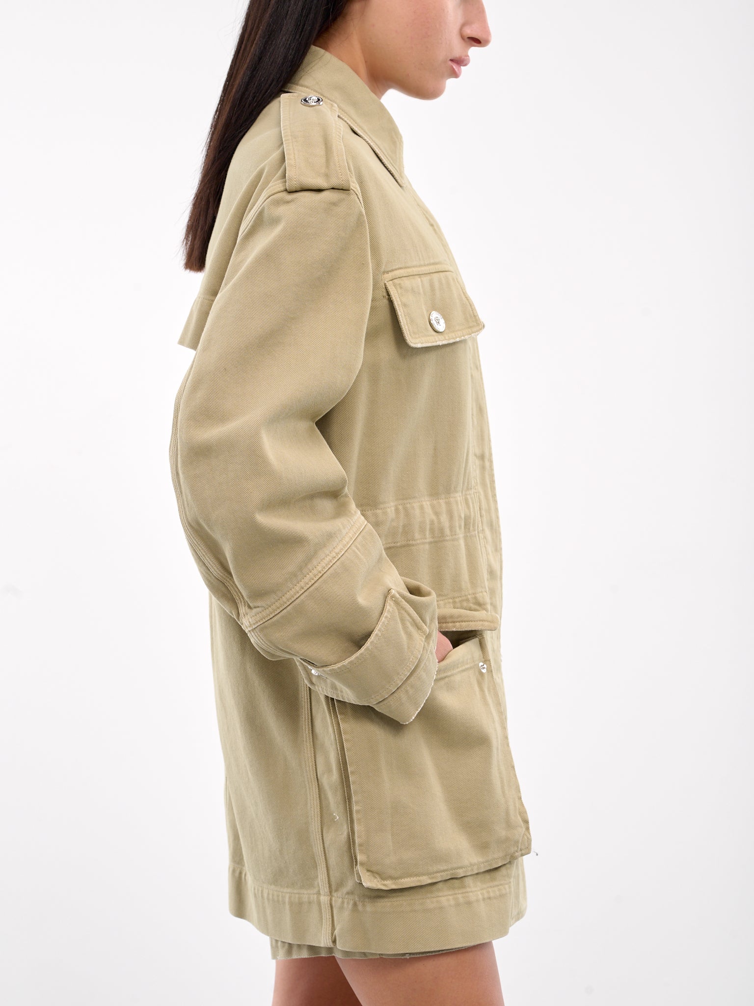 Cargo Denim Jacket (1016242-1A10427-1D770-TAUPE)