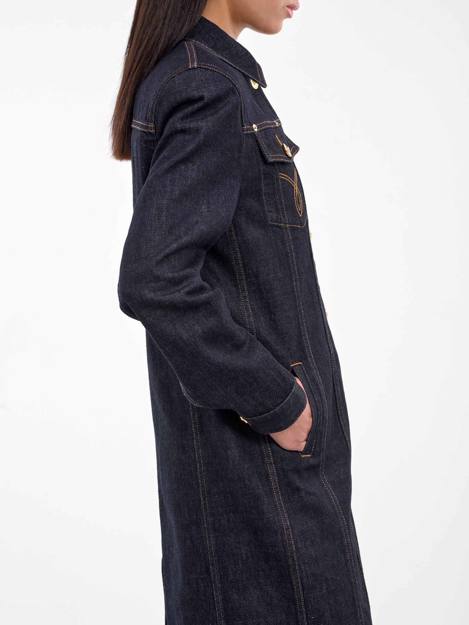 Denim Long Coat (1017265-1A12294-1D100-DARK-BLU)