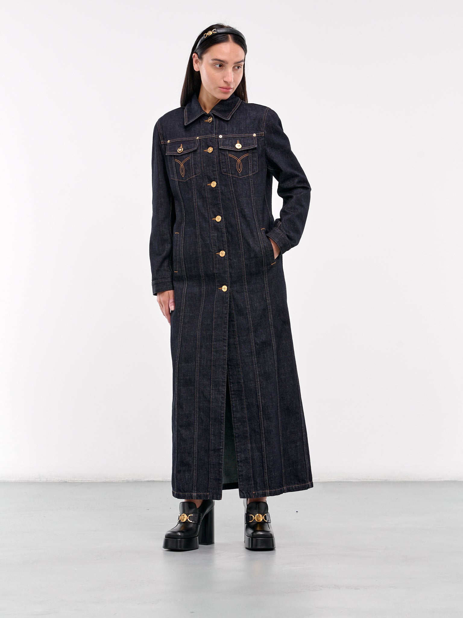 Denim Long Coat (1017265-1A12294-1D100-DARK-BLU)