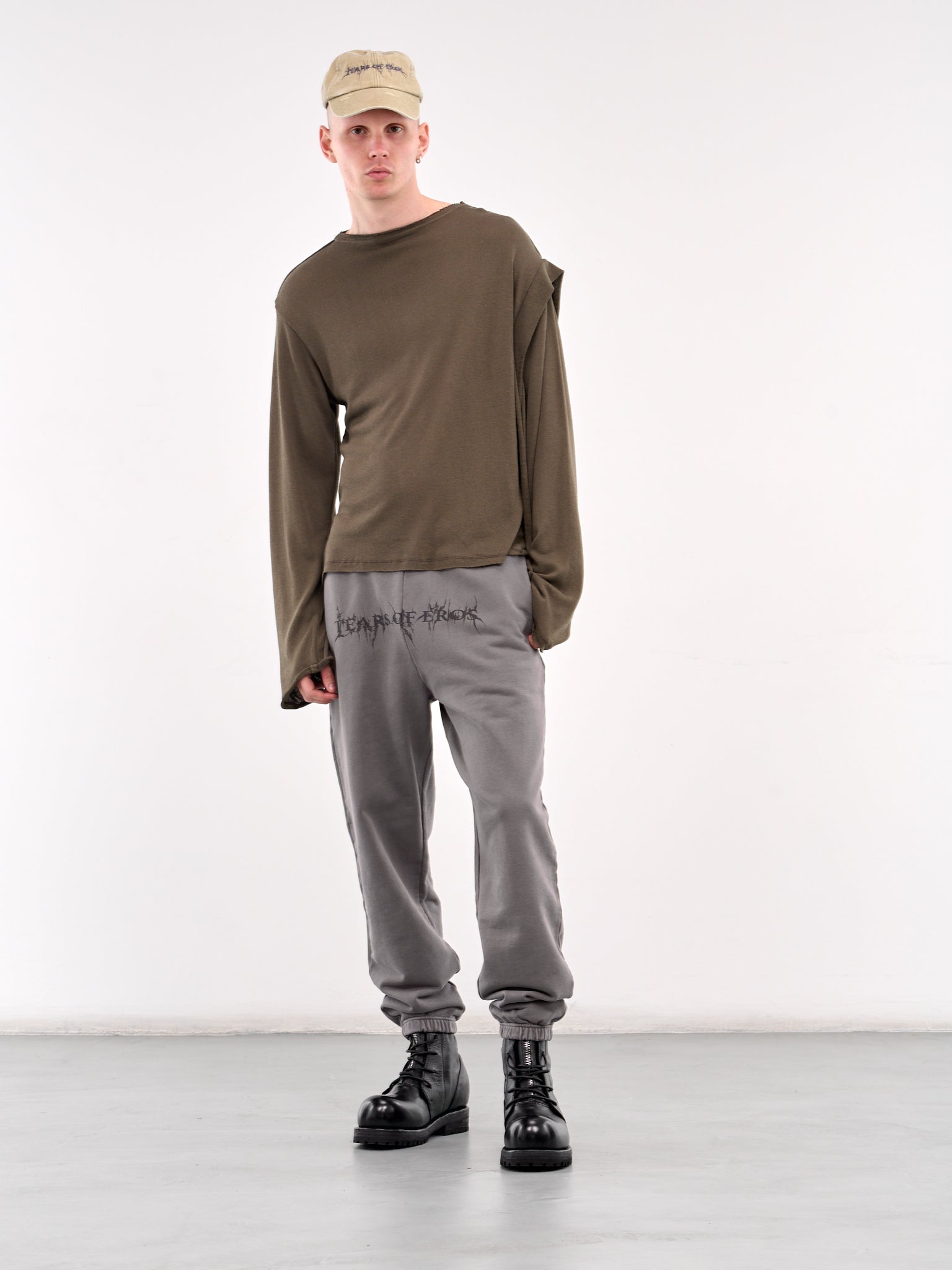 Deconstructed Linen Long Sleeve Tee (10510120601-GREEN)