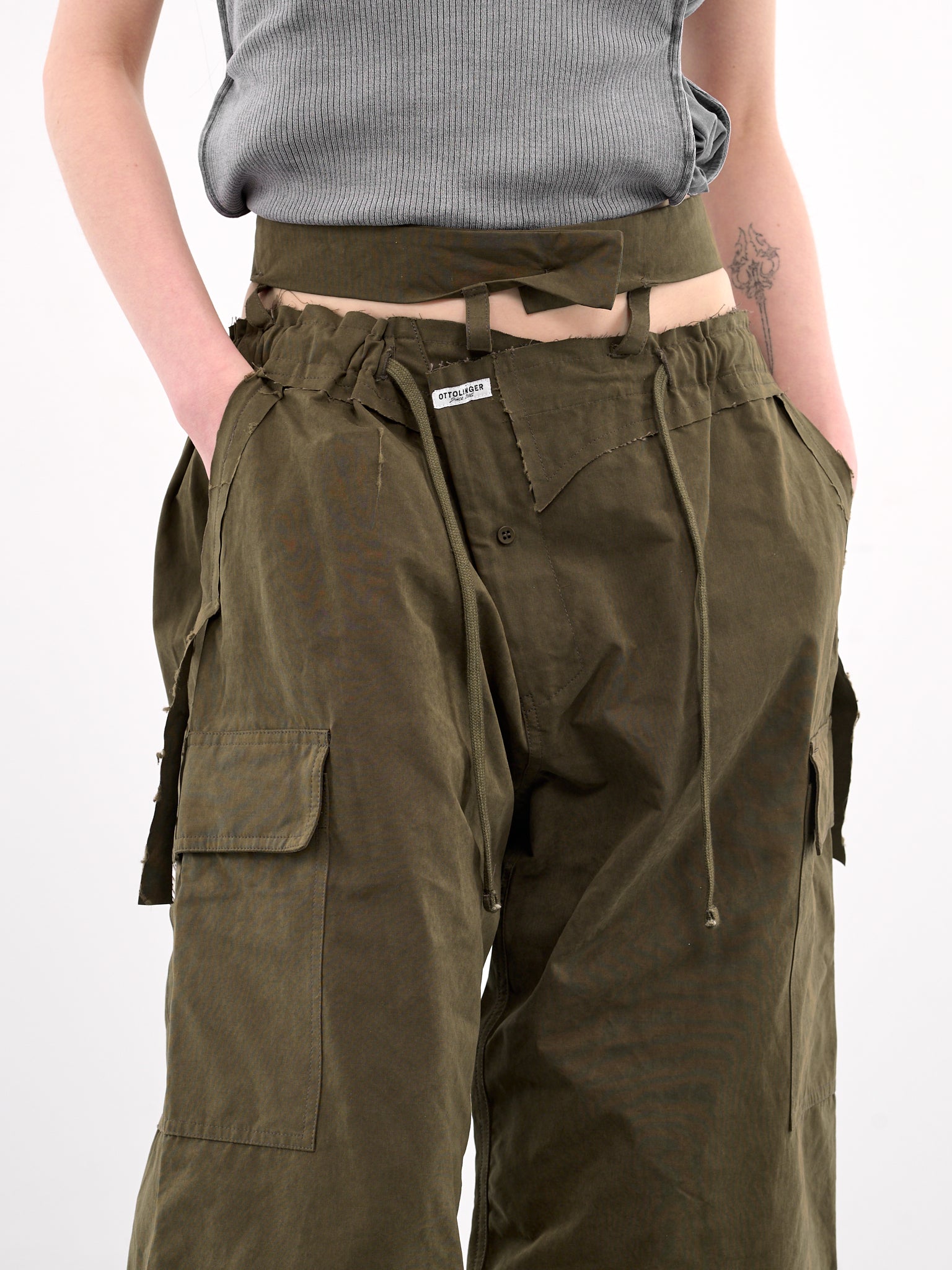 Baggy Cargo Pants (10620030601-GREEN)