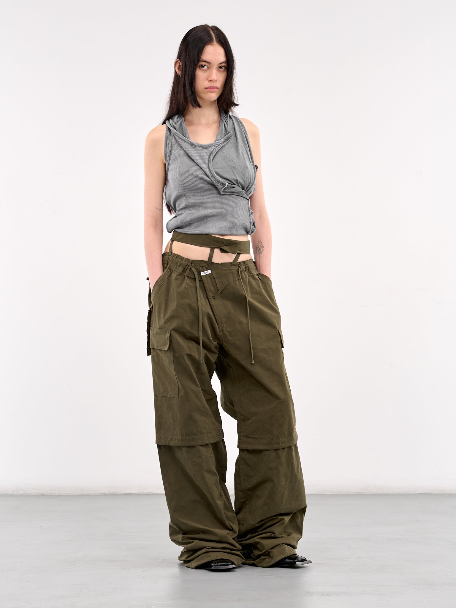 Baggy Cargo Pants (10620030601-GREEN)