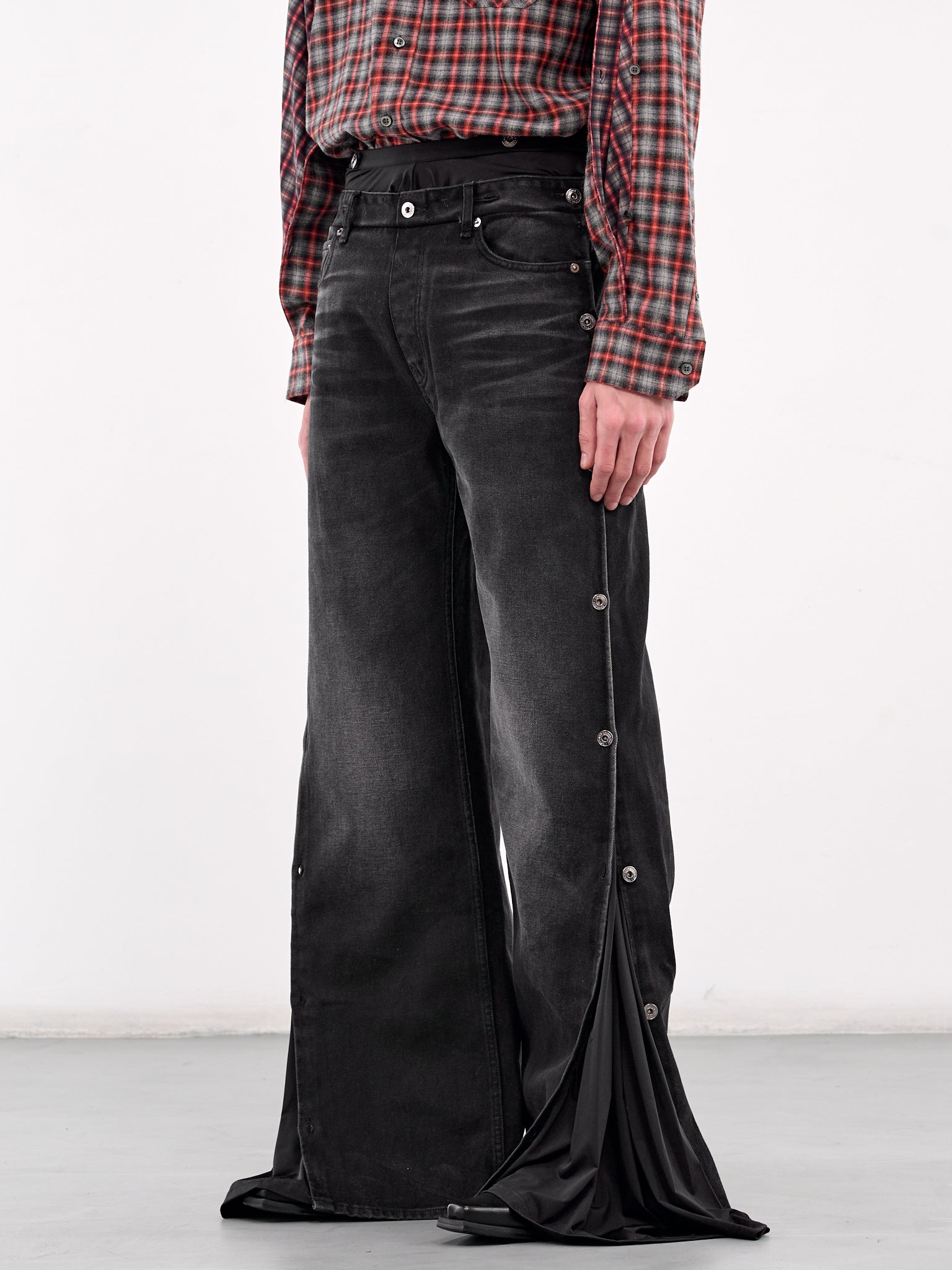 Collapsed Waist Jeans (107PA007-D15-FADED-BLACK)