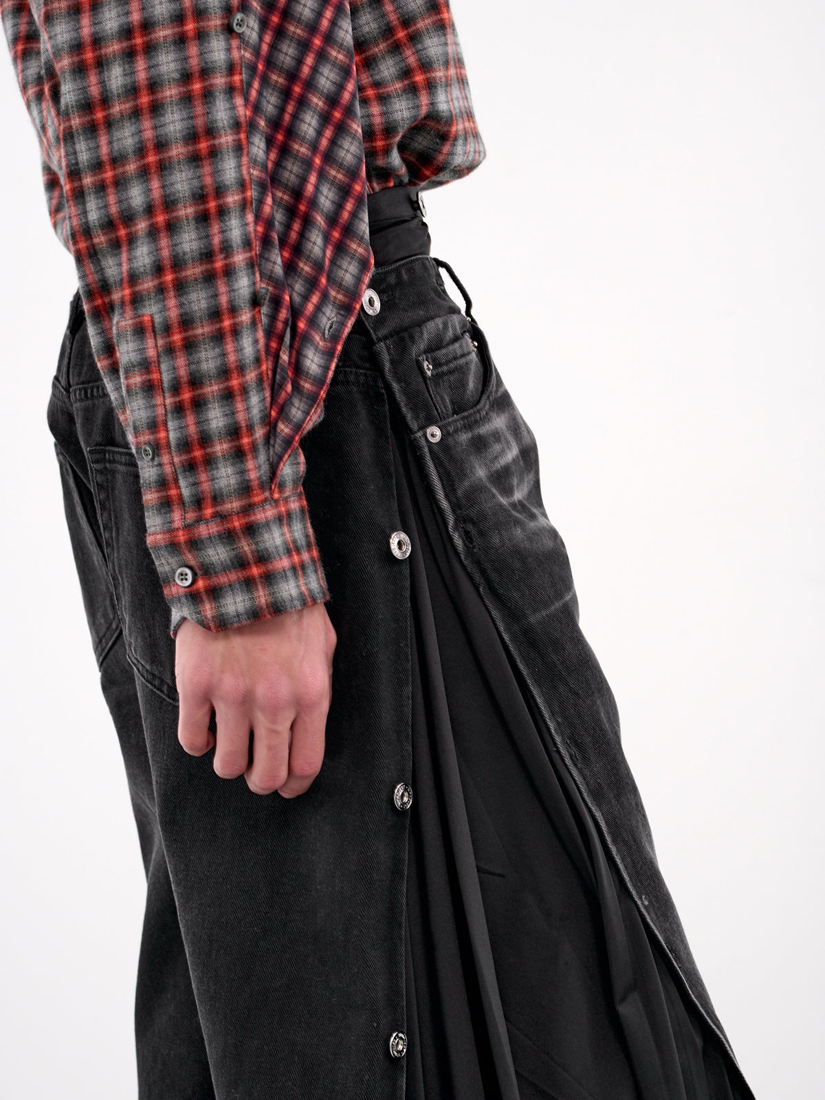 Collapsed Waist Jeans (107PA007-D15-FADED-BLACK)