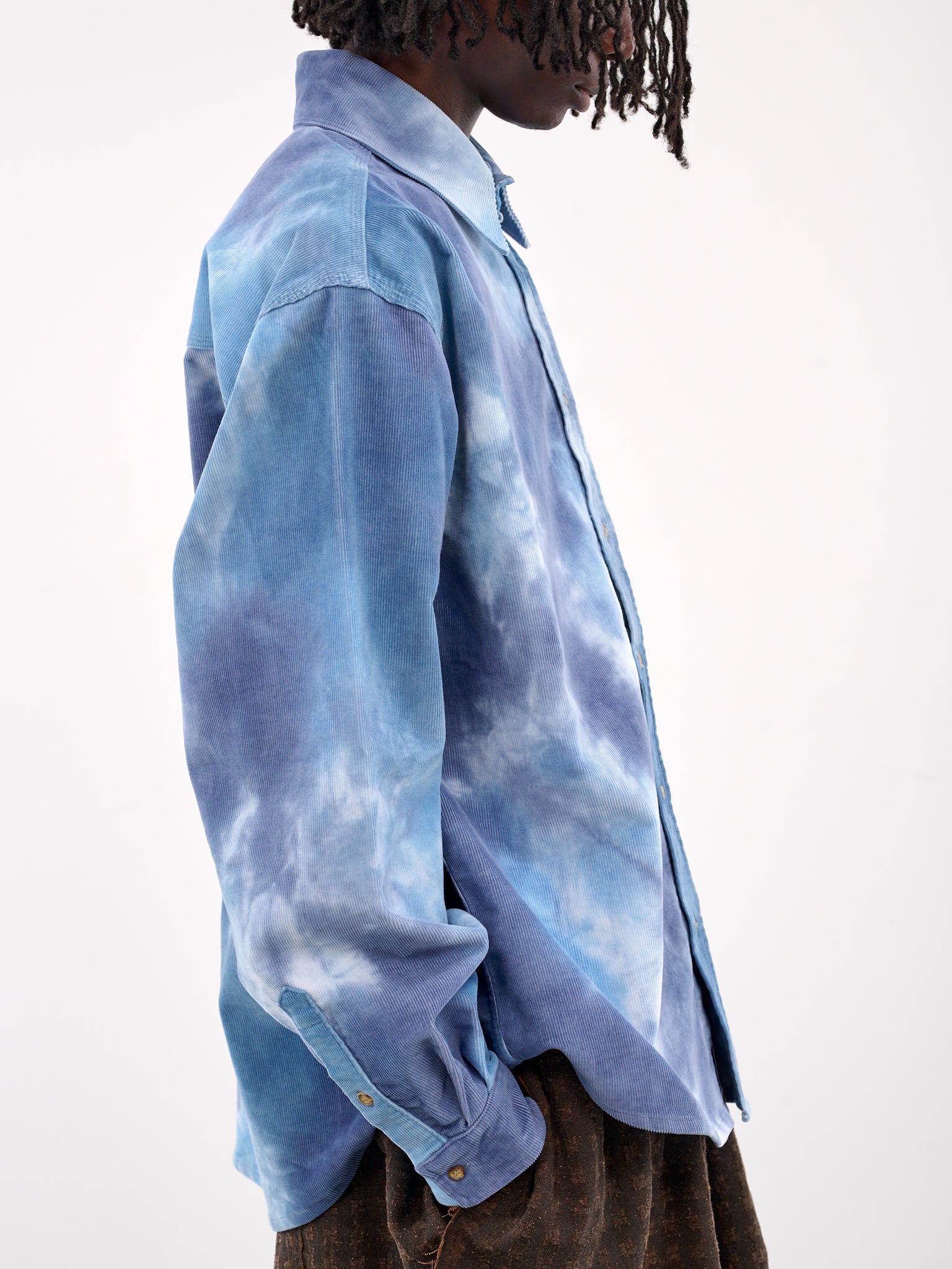 Tie-Dye Corduroy Overshirt (10B007-BLUE)