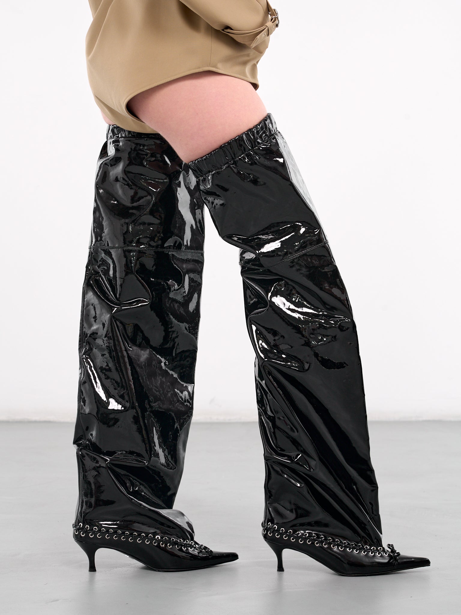 Thigh High Patent Level Boots (SH08-PATENT-BLACK)