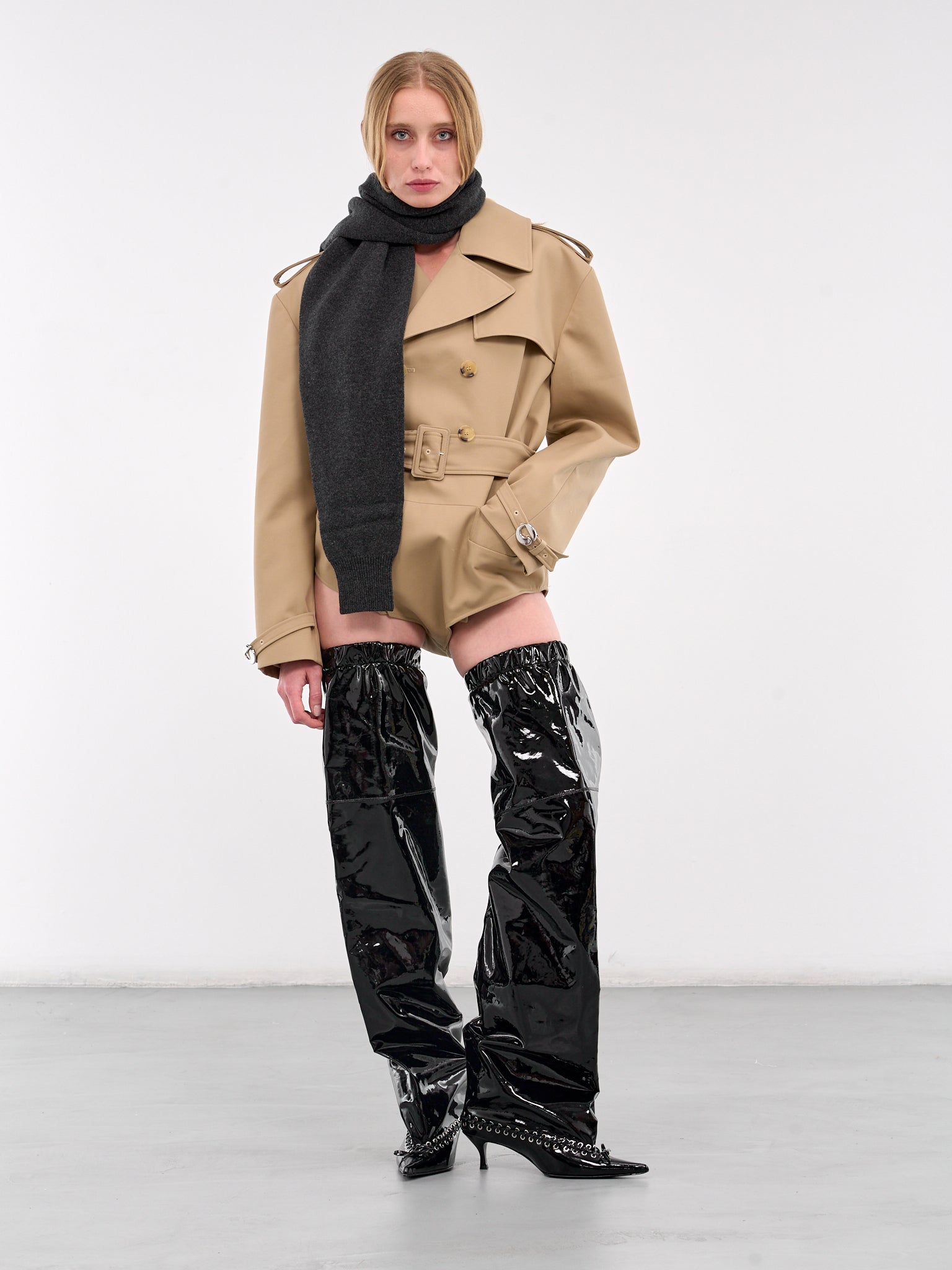 Thigh High Patent Level Boots (SH08-PATENT-BLACK)