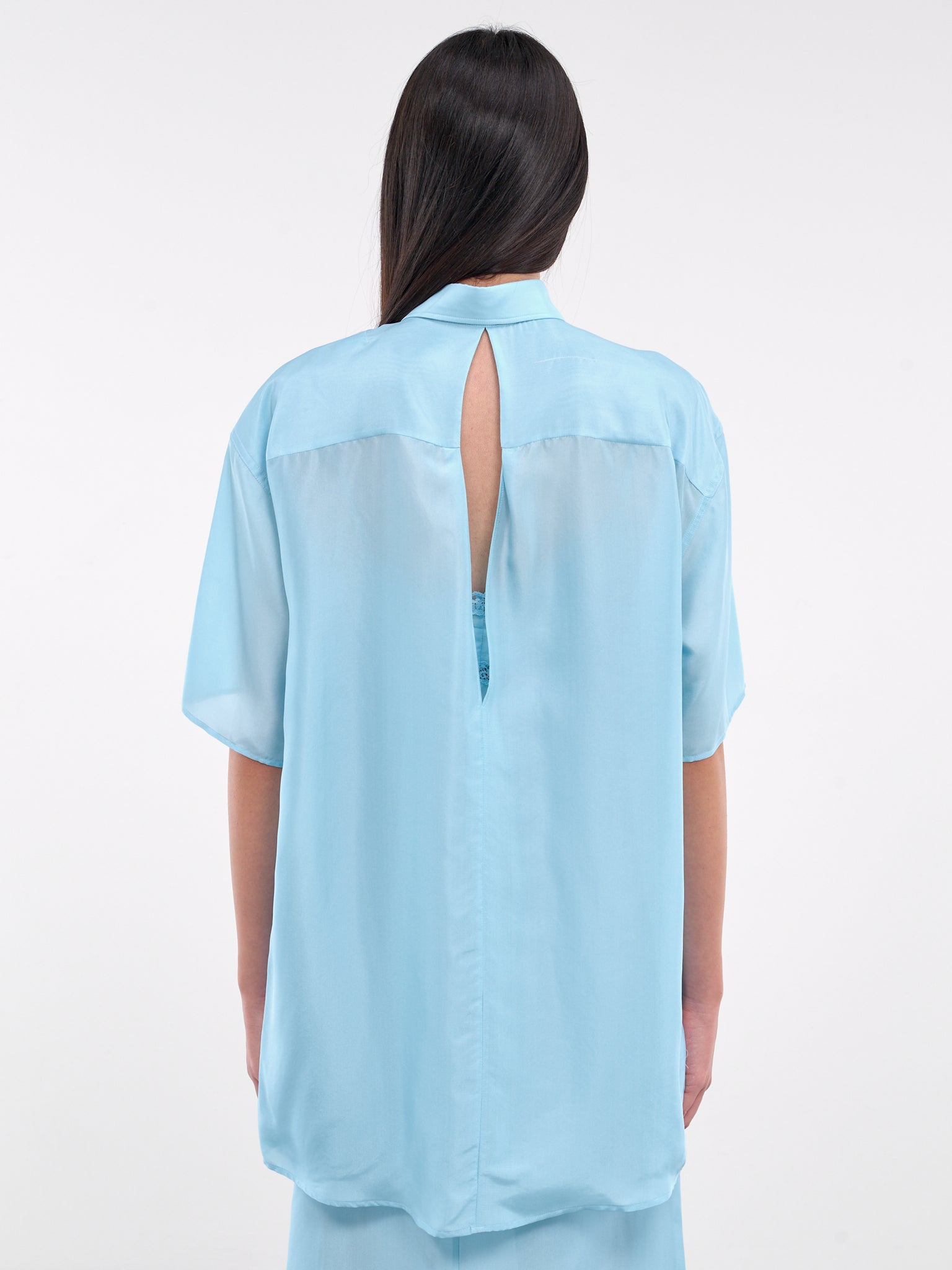 Oversized Short Sleeve Shirt (S52NF0013-M35244-512-LIGHT-BLU)