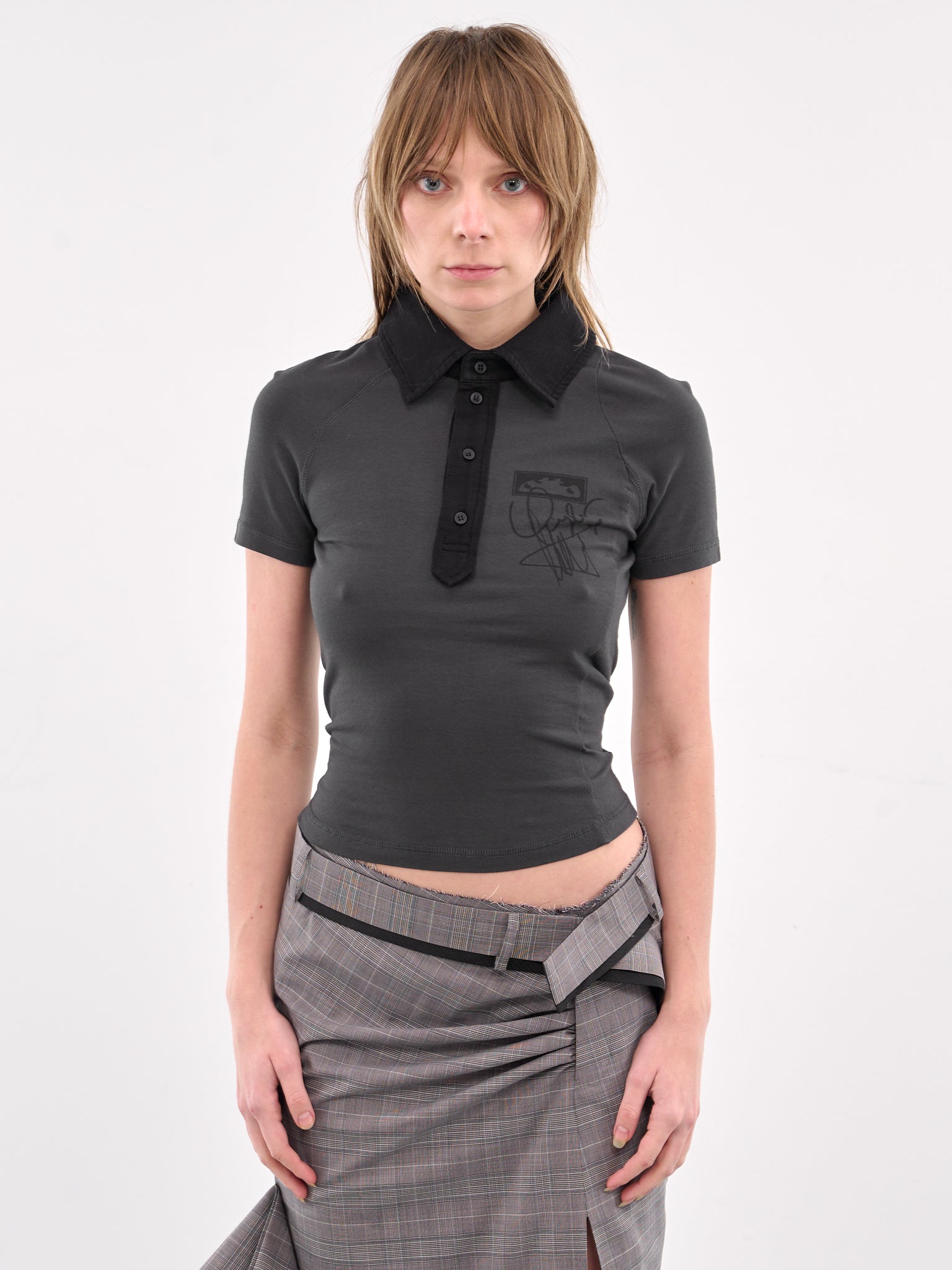 Deconstructed Polo Tee (11510211501-BLACK)