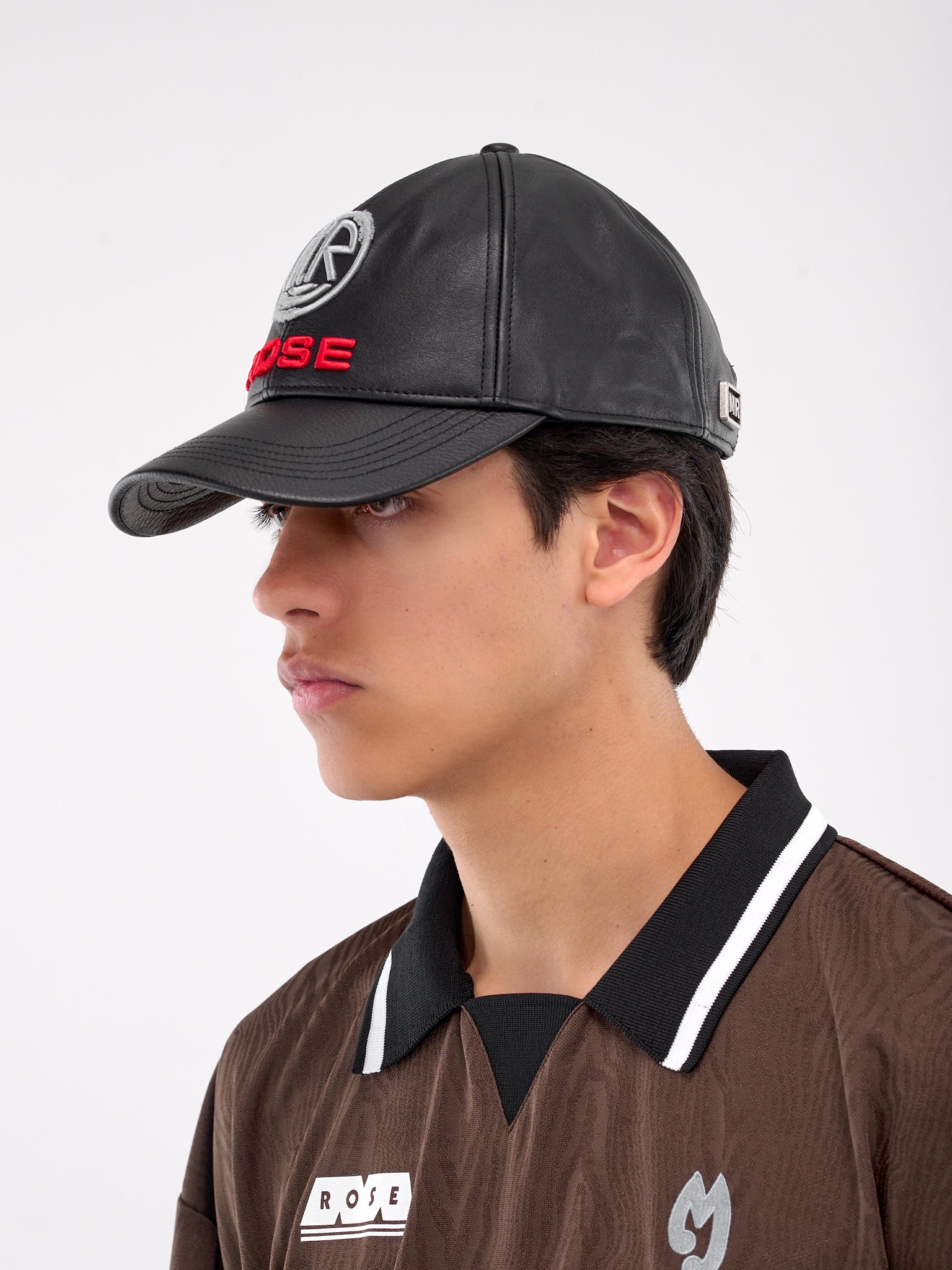 Leather Logo Cap (1170LP09001-BLACK)