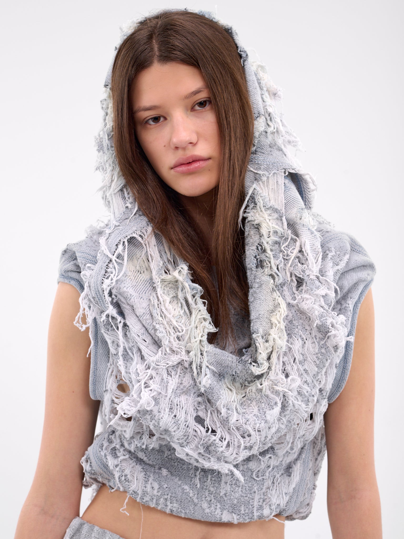 De-Vania Hooded Vest (A19859-DE-VANIA-01-LIGHT-BLUE)