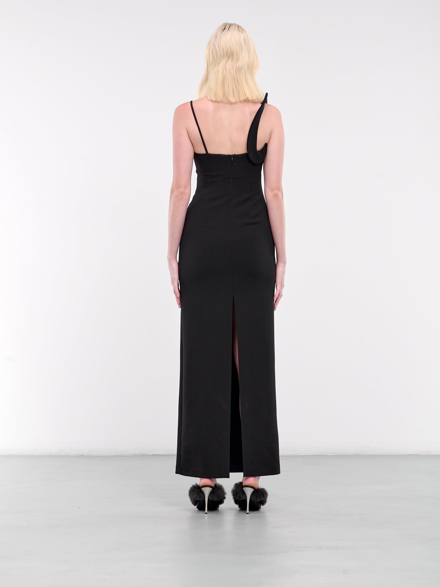 Rose Sculptural Dress (13-142924-BLACK)