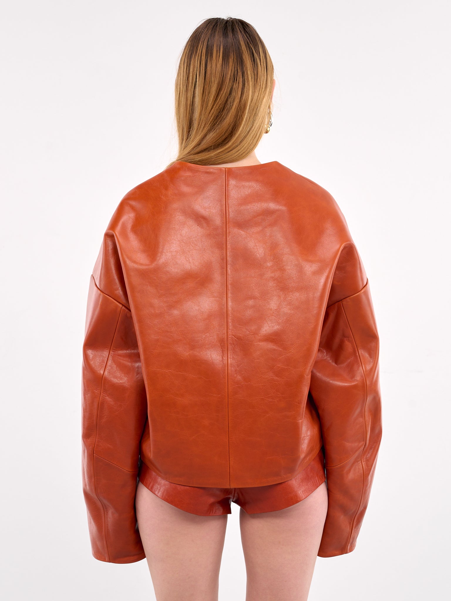 Arced Leather Jacket (13010-ARCED-COPPER)