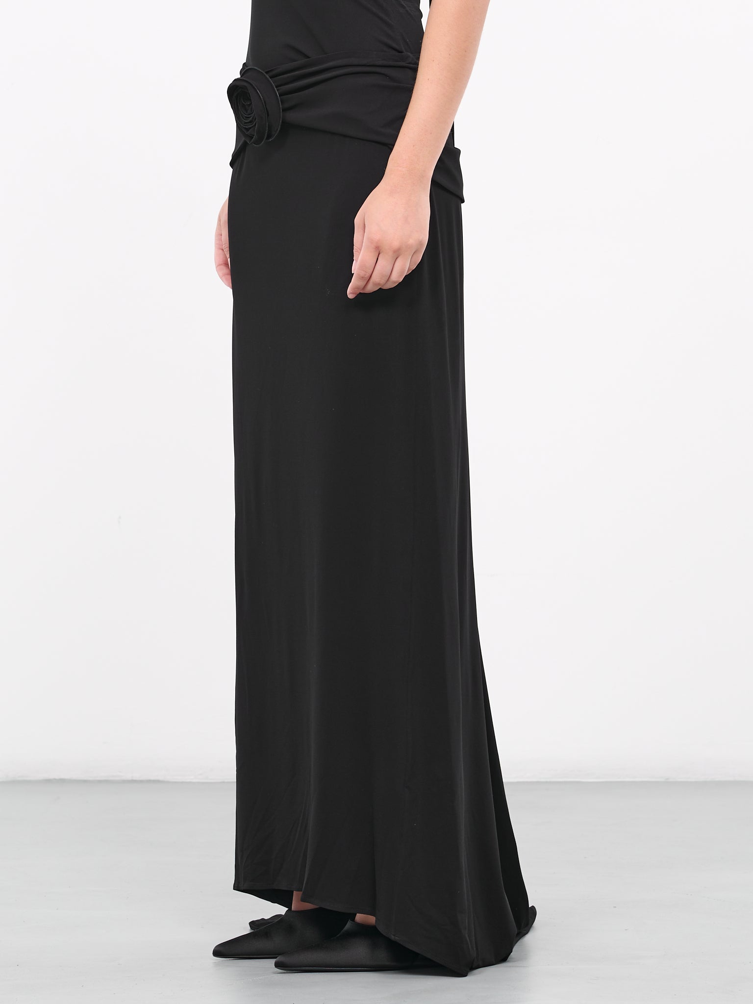 Black embellished clearance maxi skirt