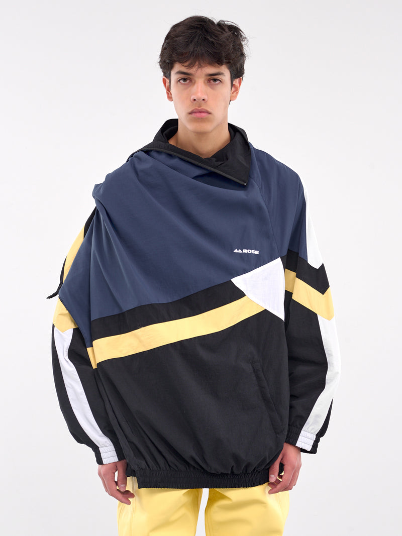 Blanket Track Jacket (150WP01011-BLACK-YELLOW)