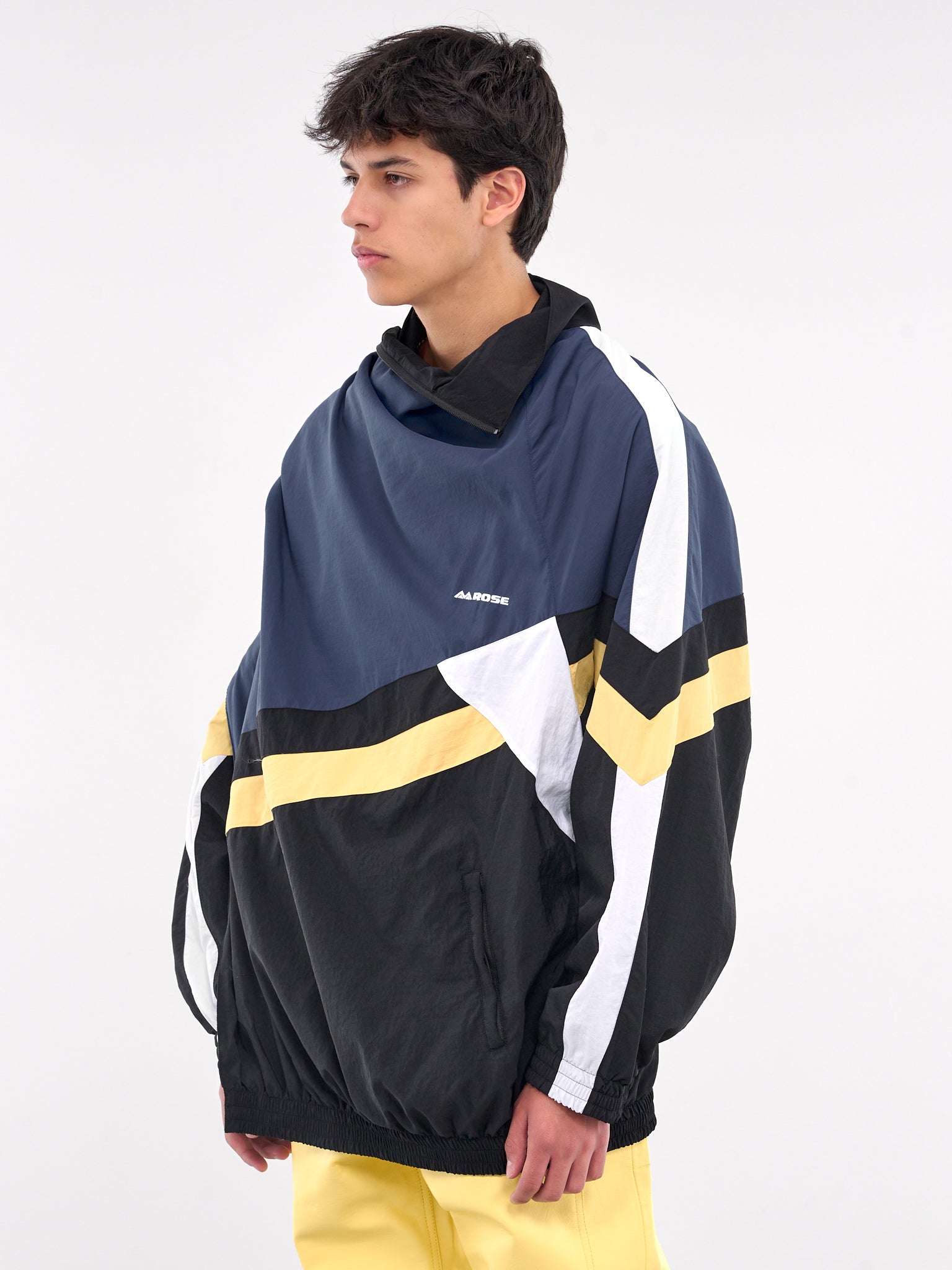 Blanket Track Jacket (150WP01011-BLACK-YELLOW)