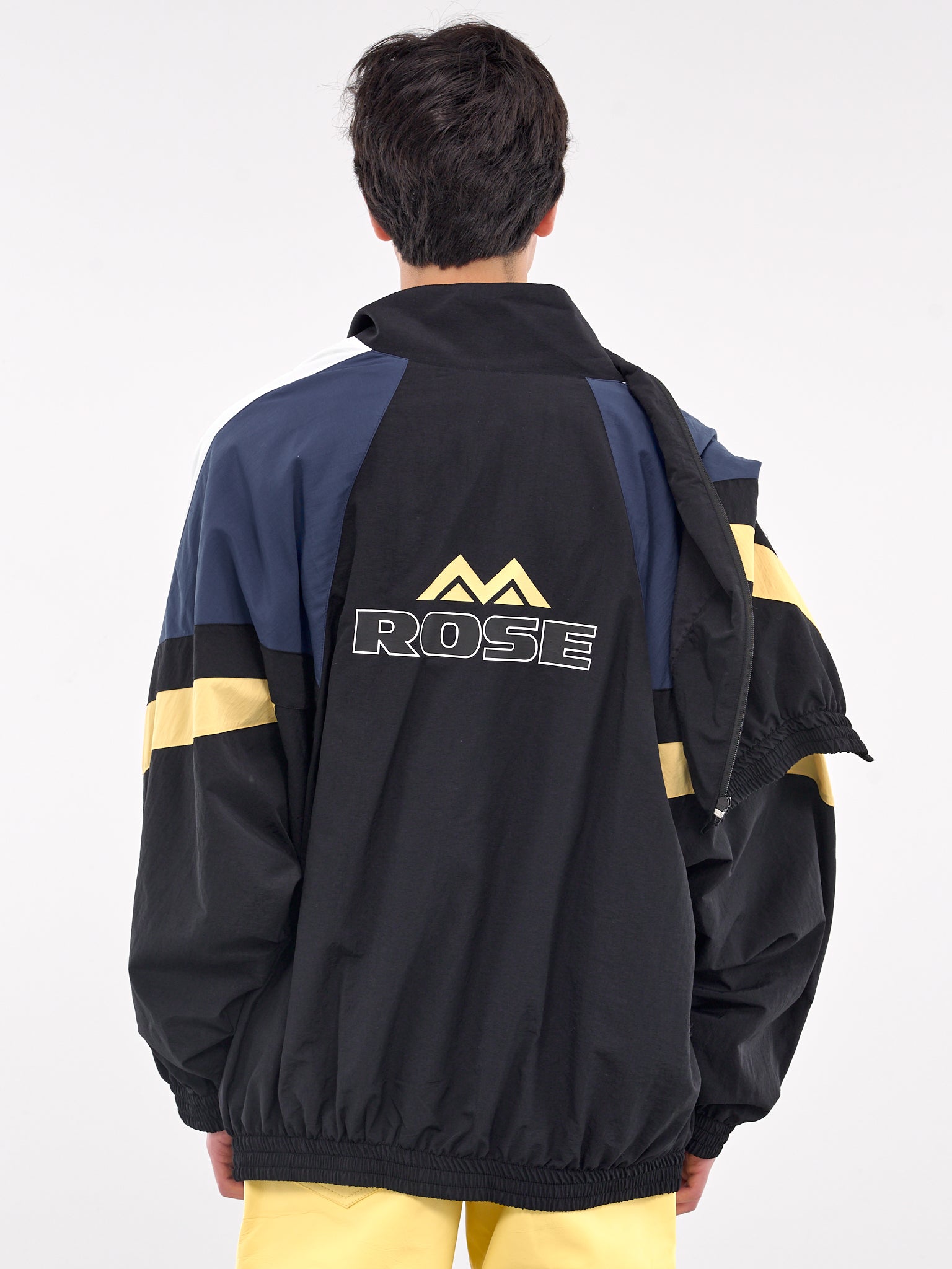 Blanket Track Jacket (150WP01011-BLACK-YELLOW)