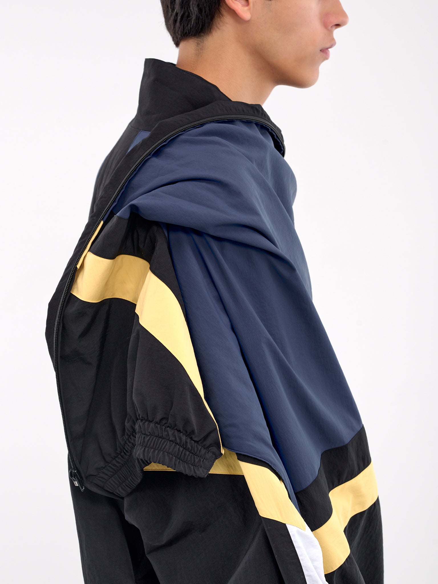 Blanket Track Jacket (150WP01011-BLACK-YELLOW)