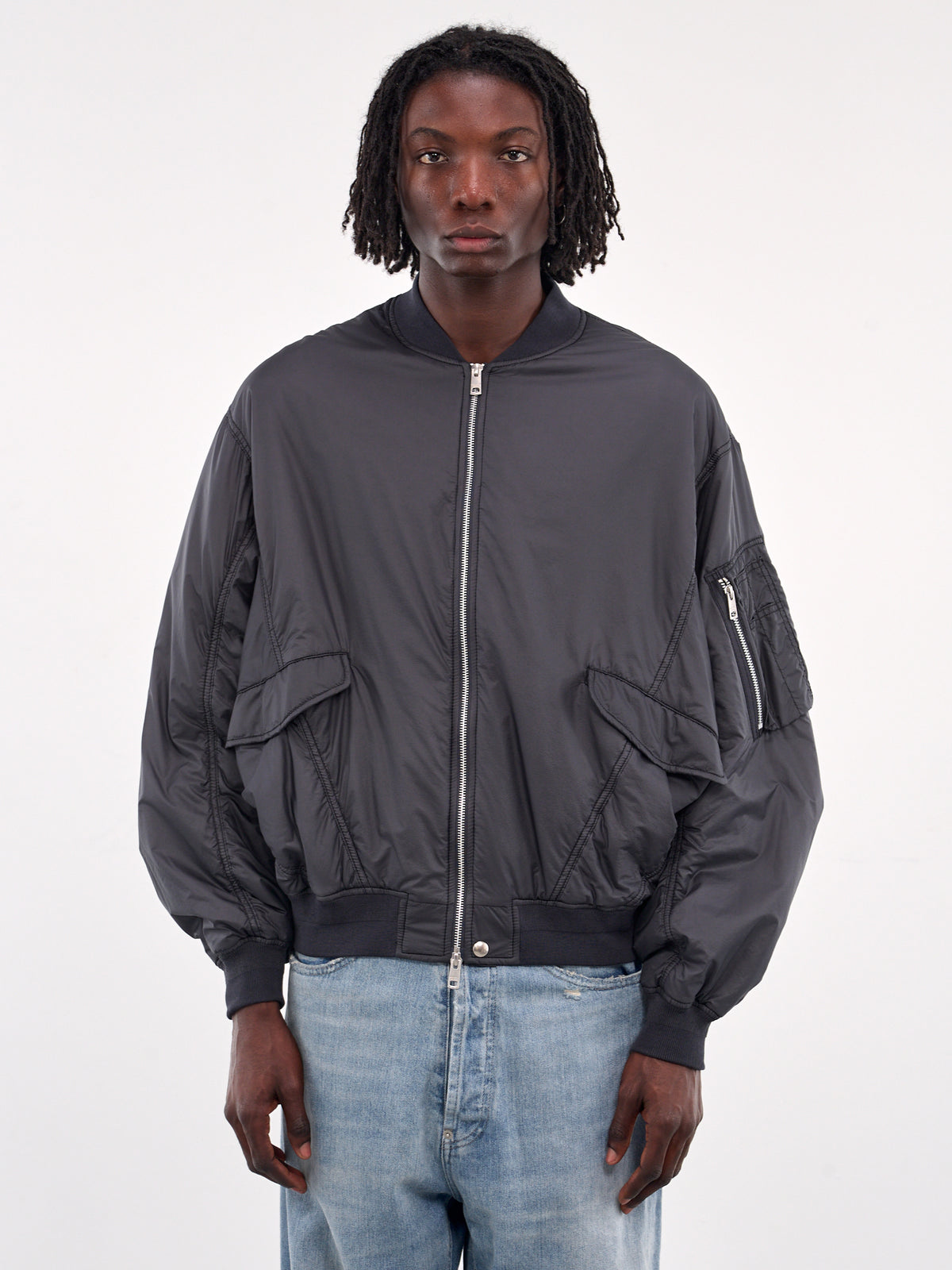 Double-End MA-1 Bomber Jacket (1525102030-CHARCOAL)