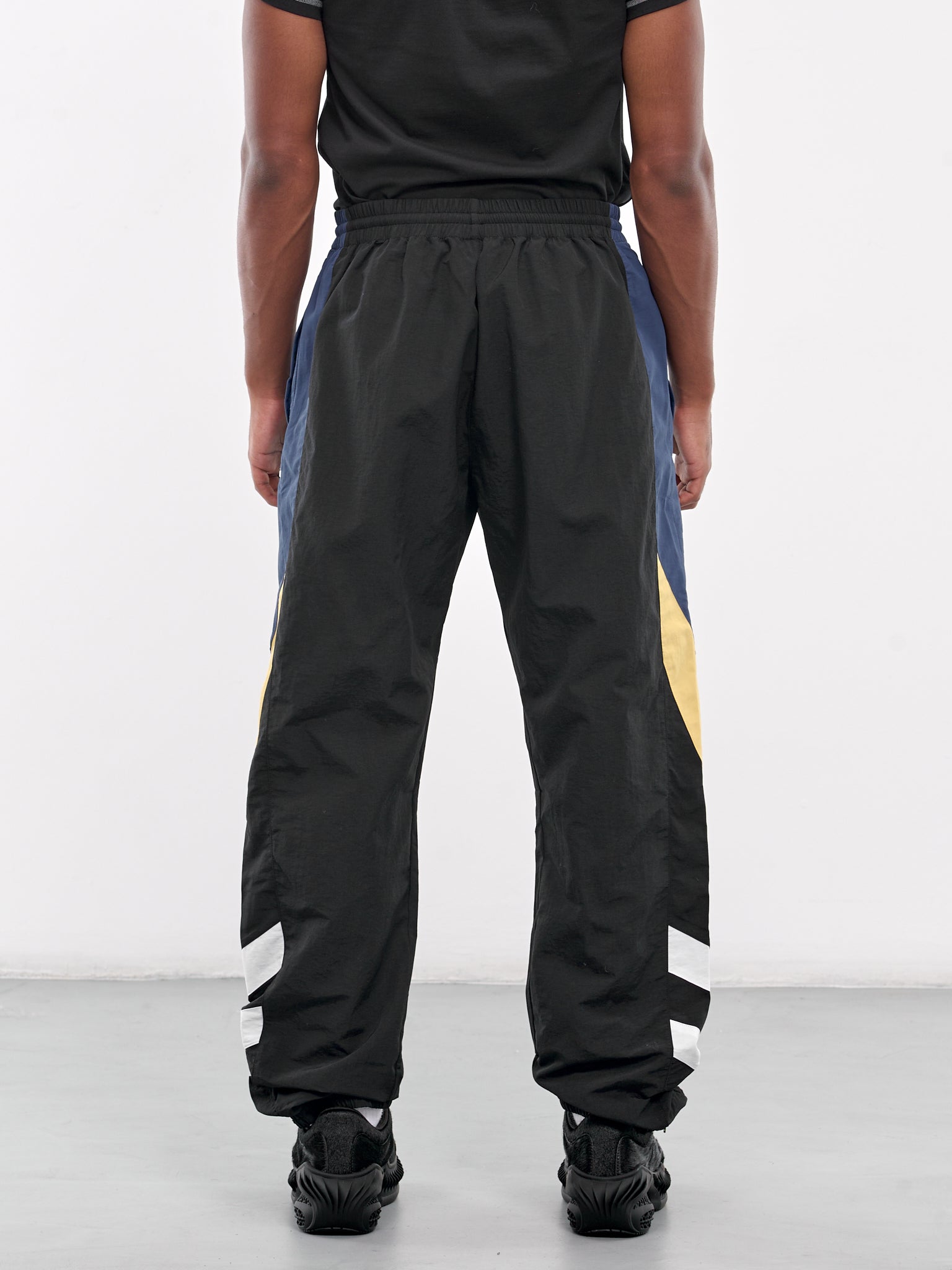 Paneled Track Pants (154WP01011-BLACK-YELLOW)