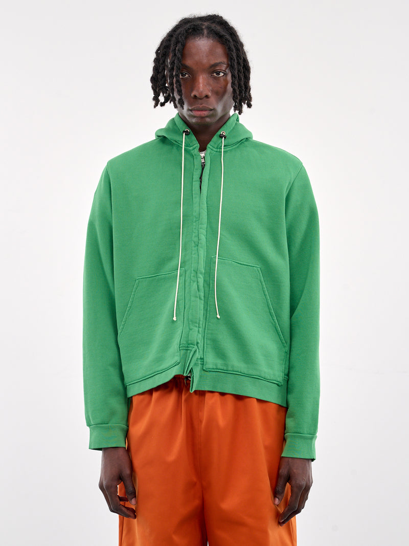 Fitted Zip Hoodie (19-02-01-01-GREEN)